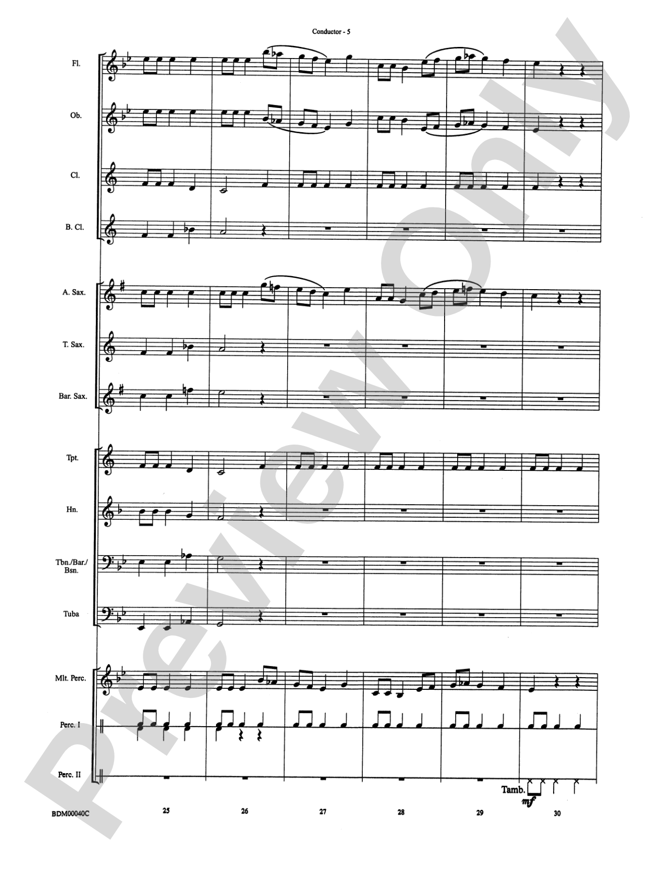 The Holly and the Ivy: Concert Band Conductor Score & Parts