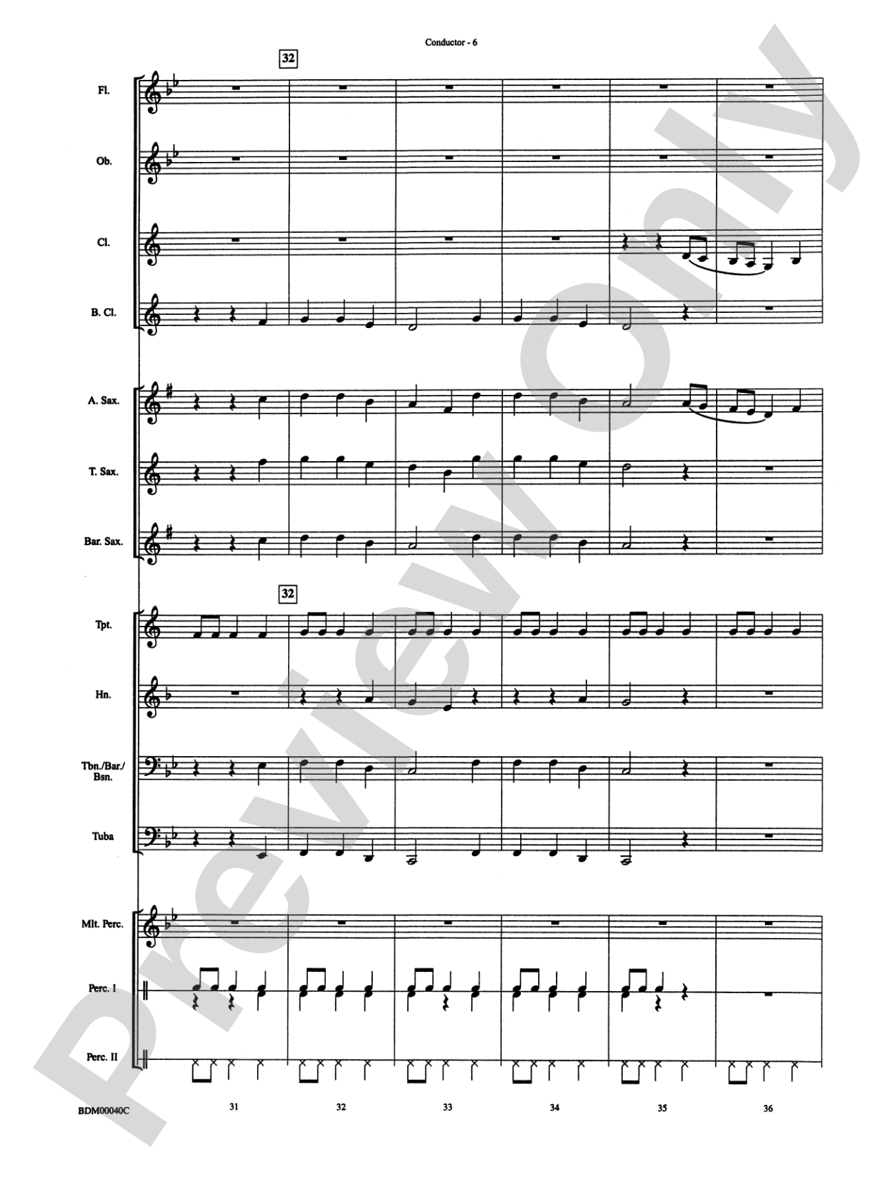 The Holly and the Ivy: Concert Band Conductor Score & Parts