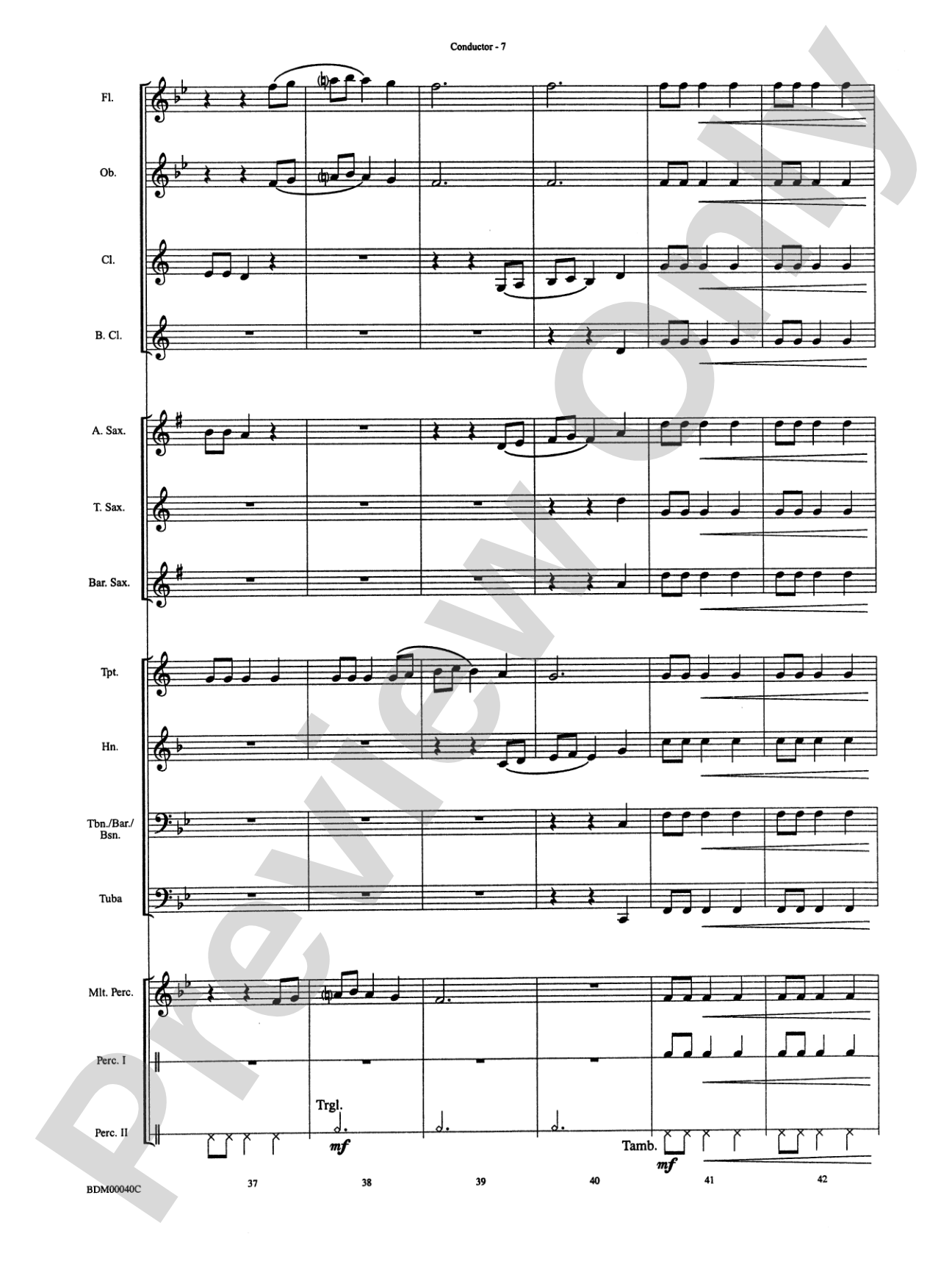 The Holly and the Ivy: Concert Band Conductor Score & Parts