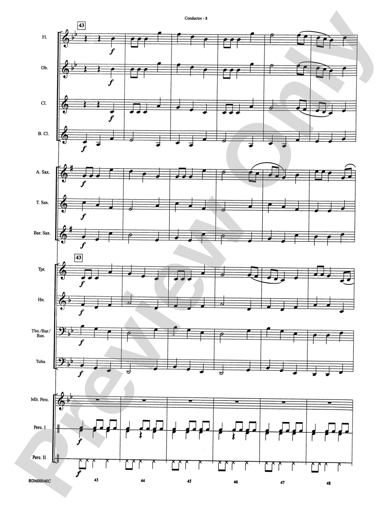 The Holly and the Ivy: Concert Band Conductor Score & Parts