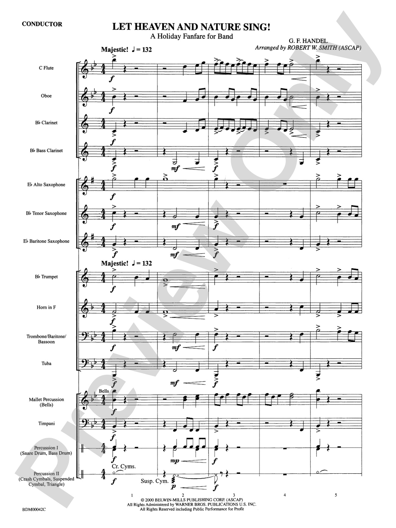 Let Heaven and Nature Sing!: Concert Band Conductor Score & Parts