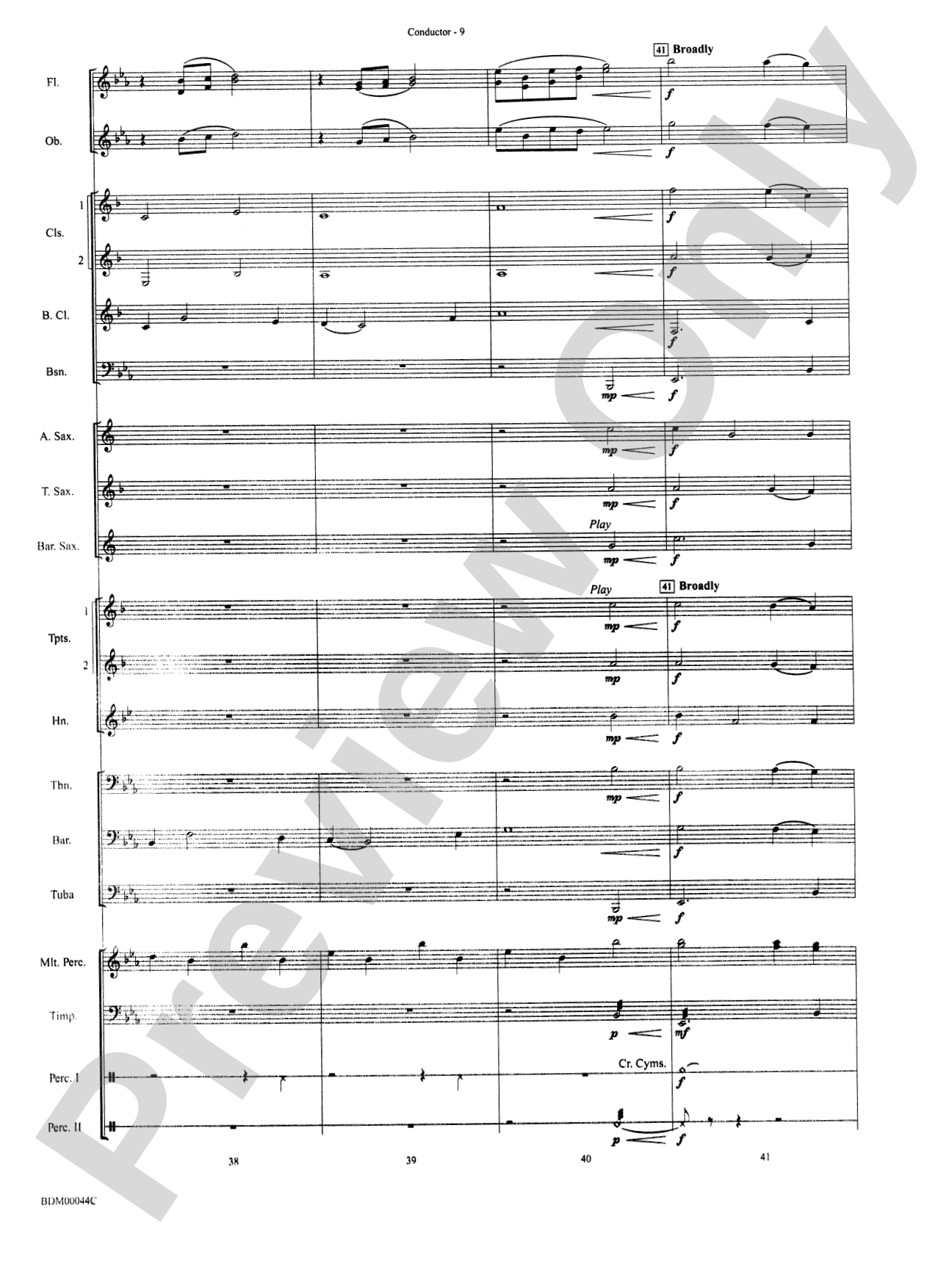 A Christmas Hymn: Concert Band Conductor Score & Parts