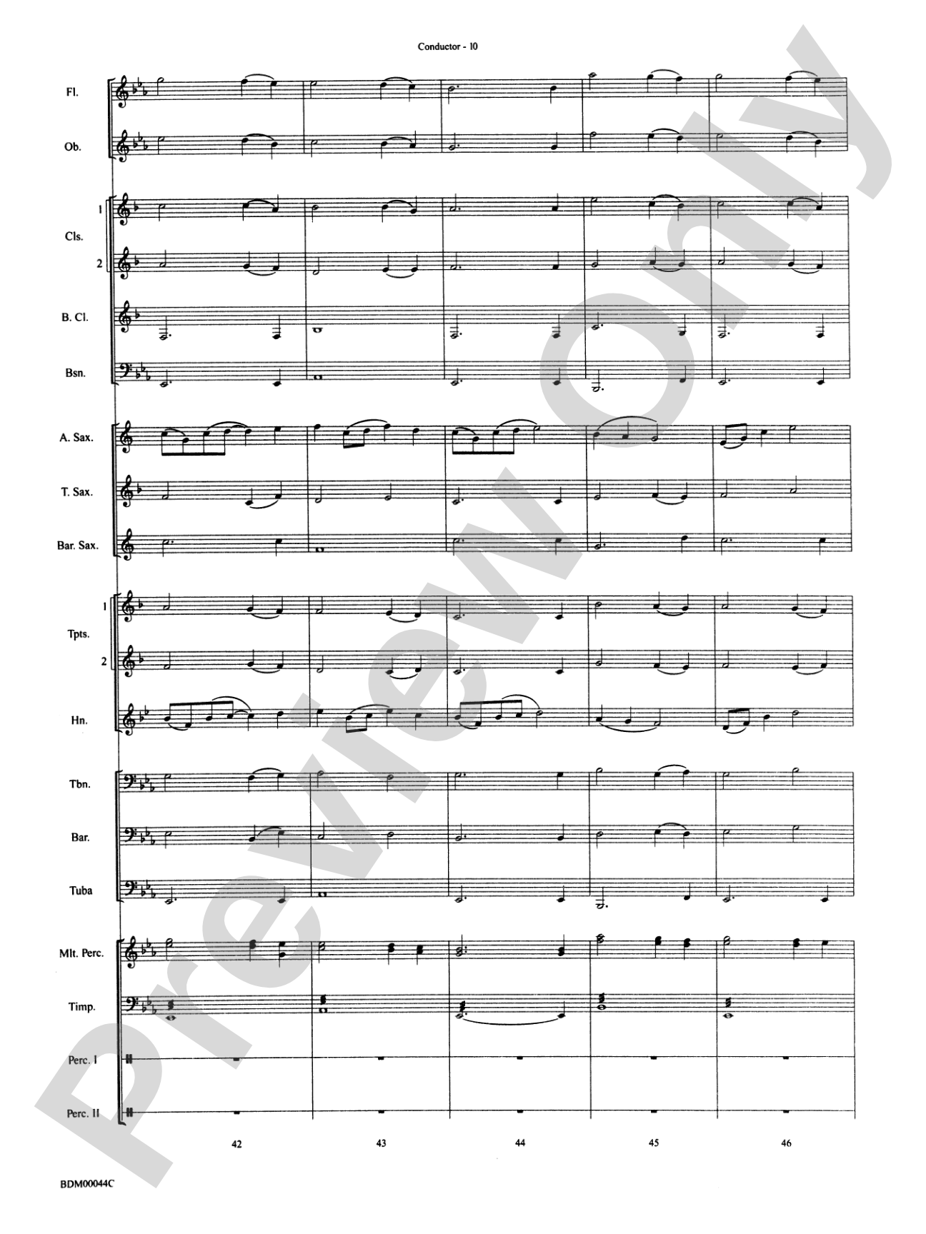 A Christmas Hymn: Concert Band Conductor Score & Parts