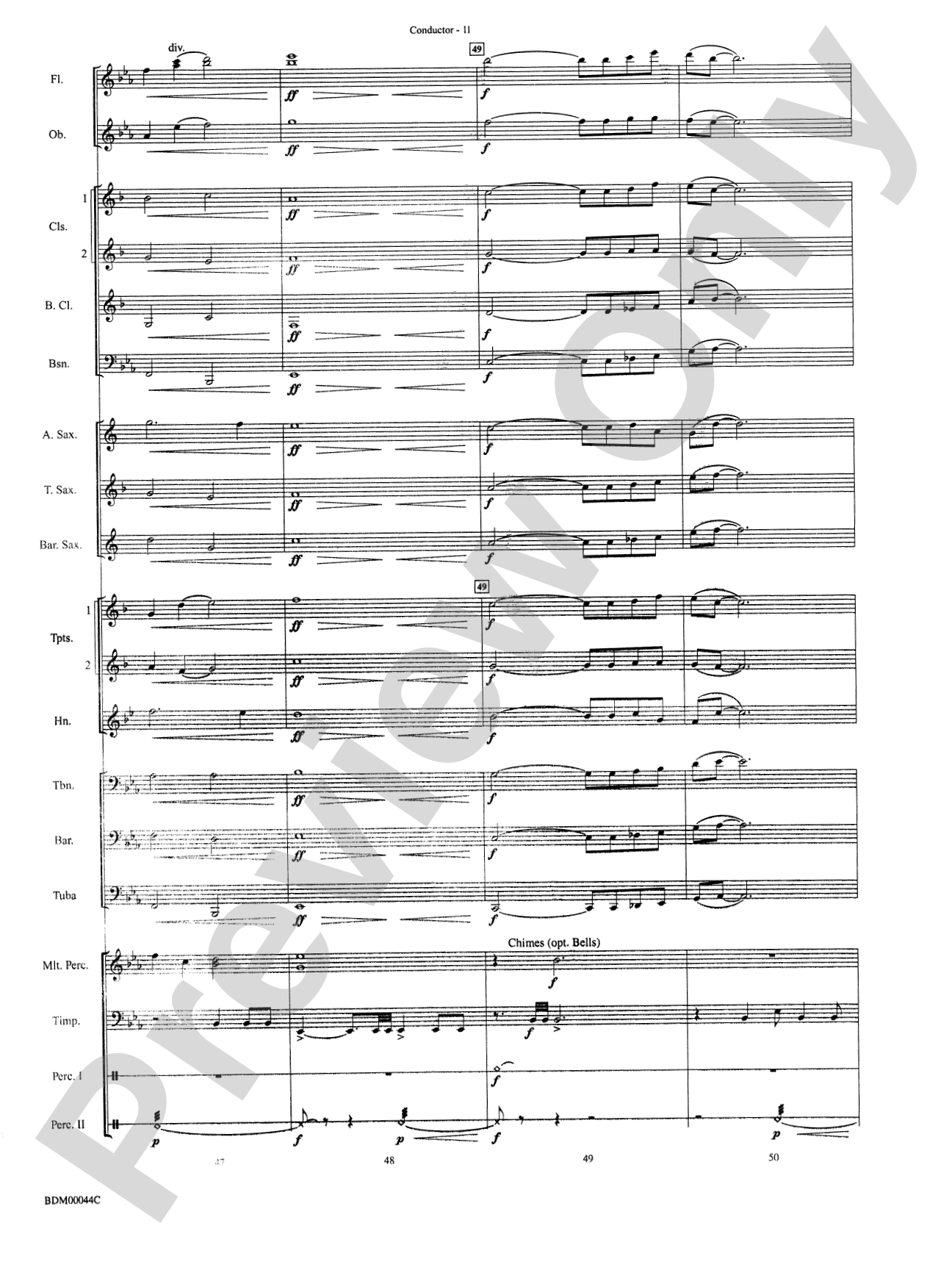 A Christmas Hymn: Concert Band Conductor Score & Parts