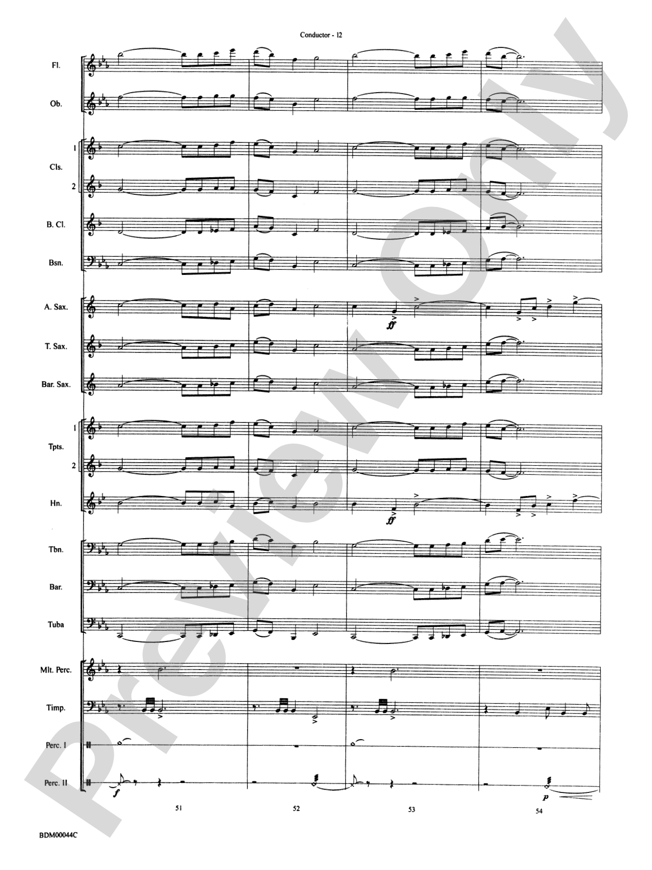 A Christmas Hymn: Concert Band Conductor Score & Parts