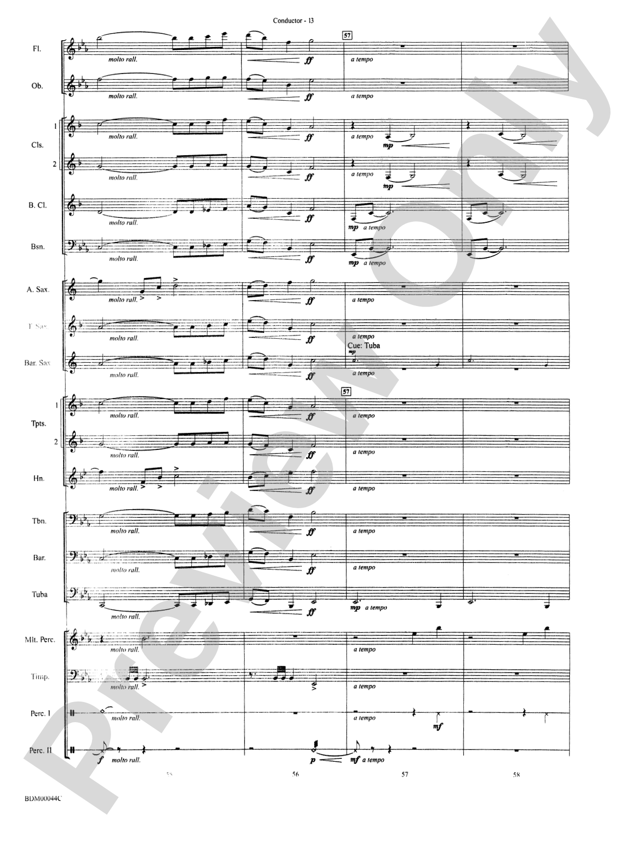 A Christmas Hymn: Concert Band Conductor Score & Parts
