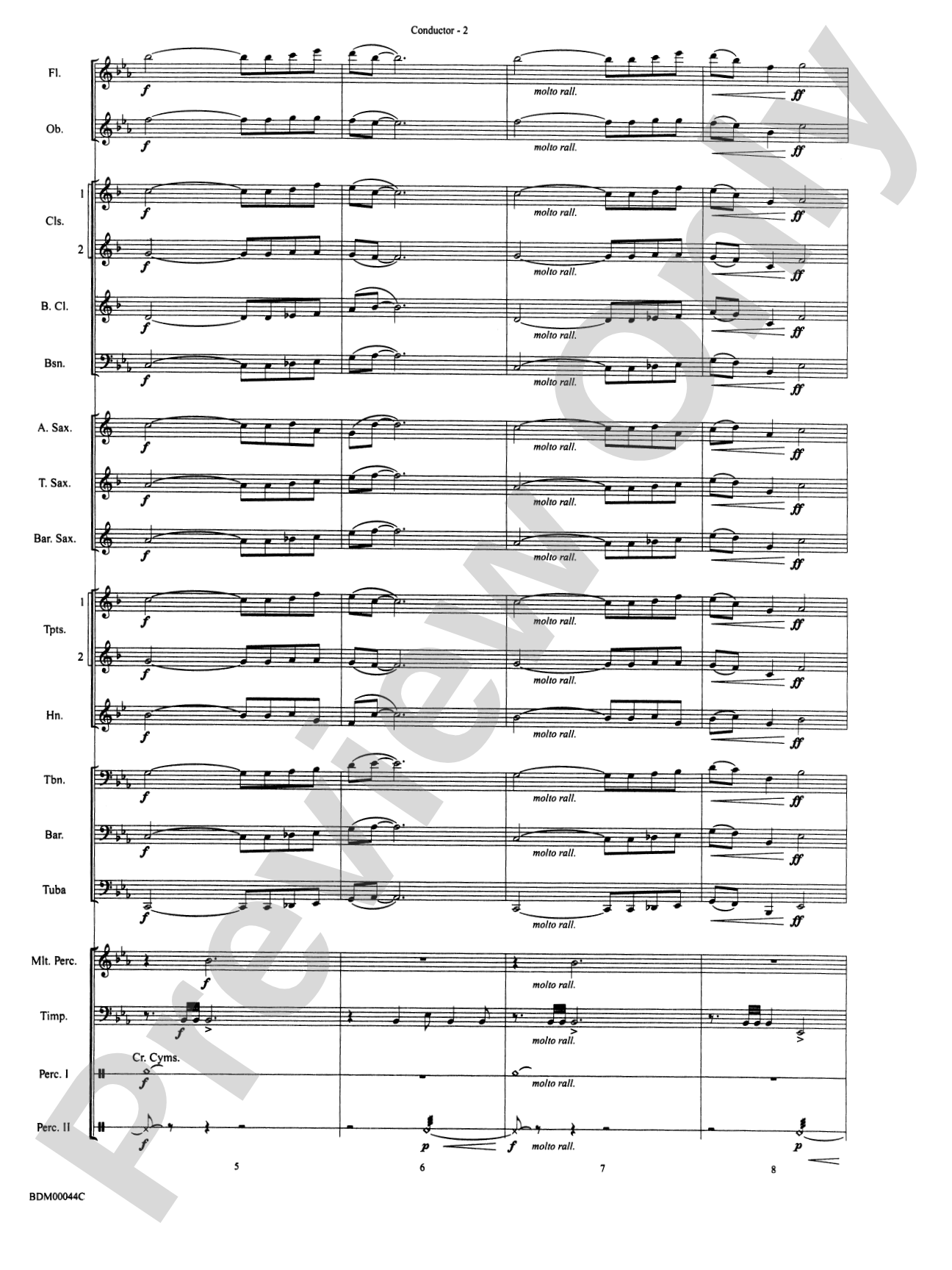 A Christmas Hymn: Concert Band Conductor Score & Parts