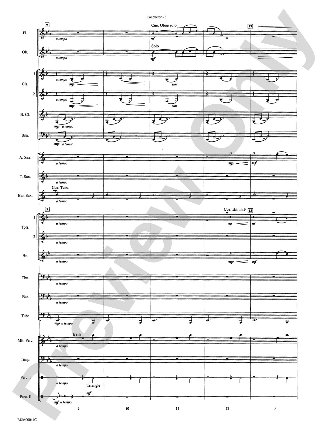 A Christmas Hymn: Concert Band Conductor Score & Parts