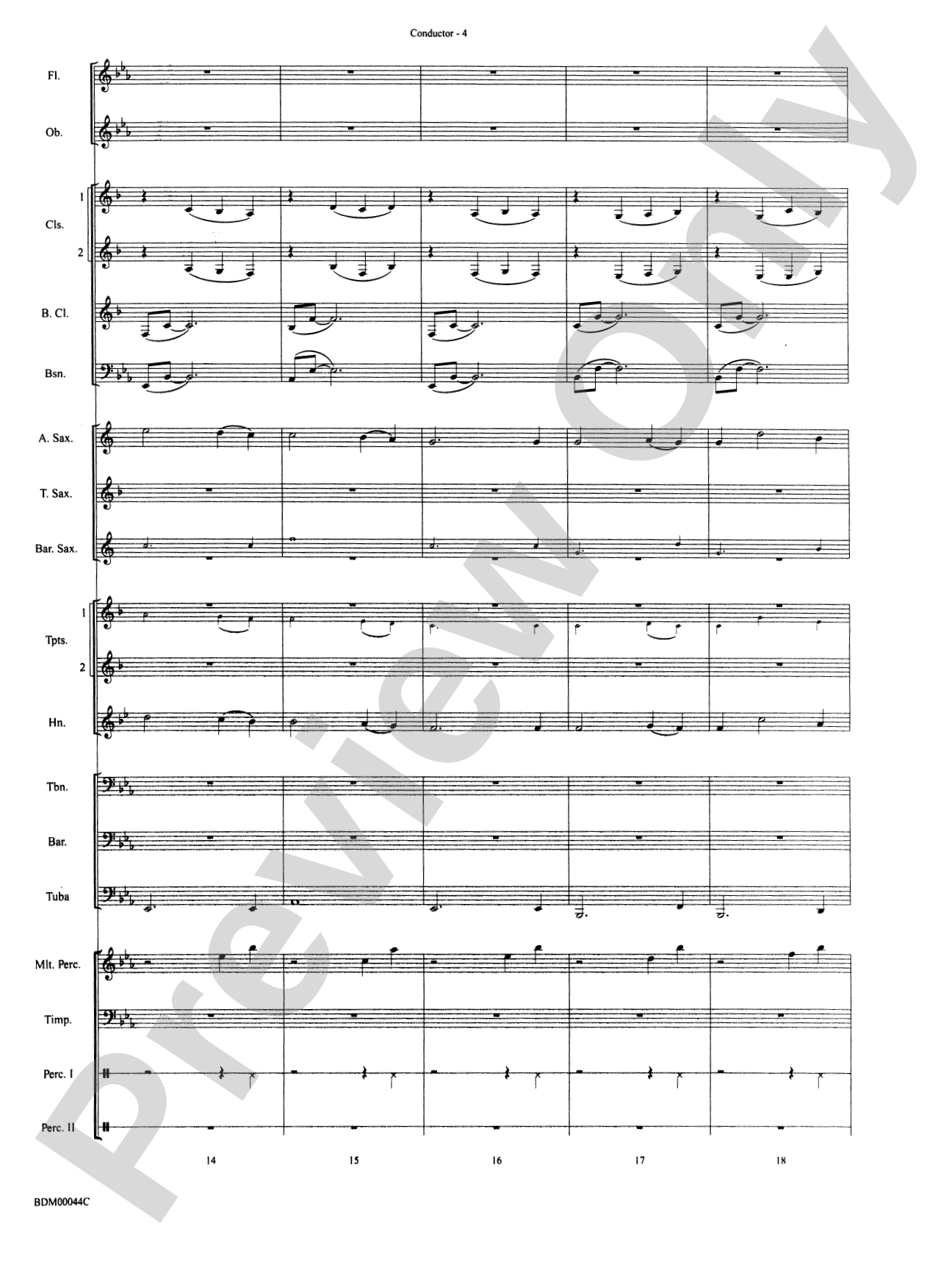 A Christmas Hymn: Concert Band Conductor Score & Parts