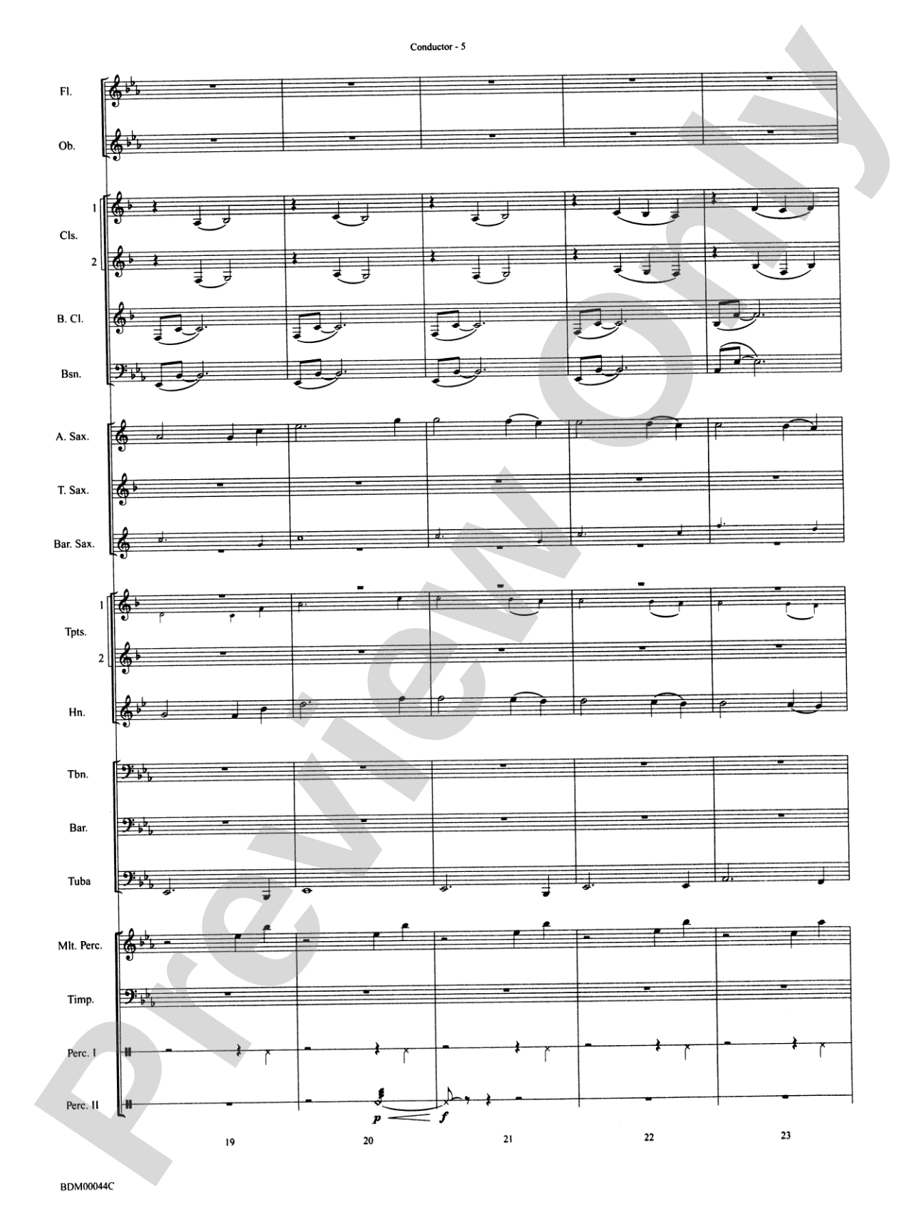 A Christmas Hymn: Concert Band Conductor Score & Parts