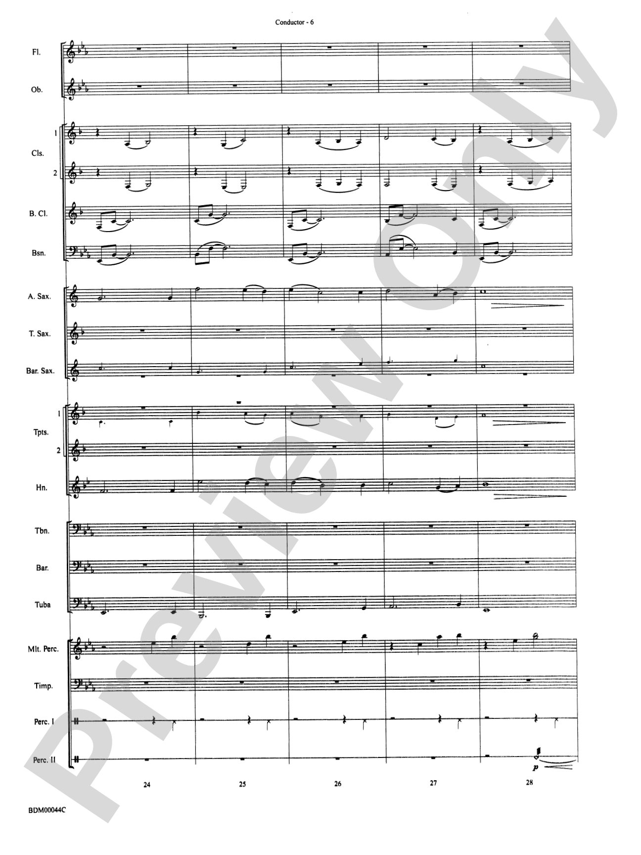 A Christmas Hymn: Concert Band Conductor Score & Parts