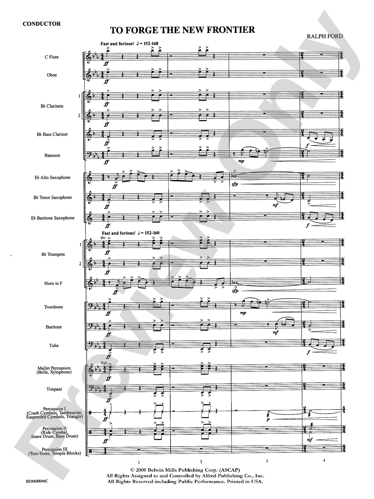 To Forge the New Frontier: Score