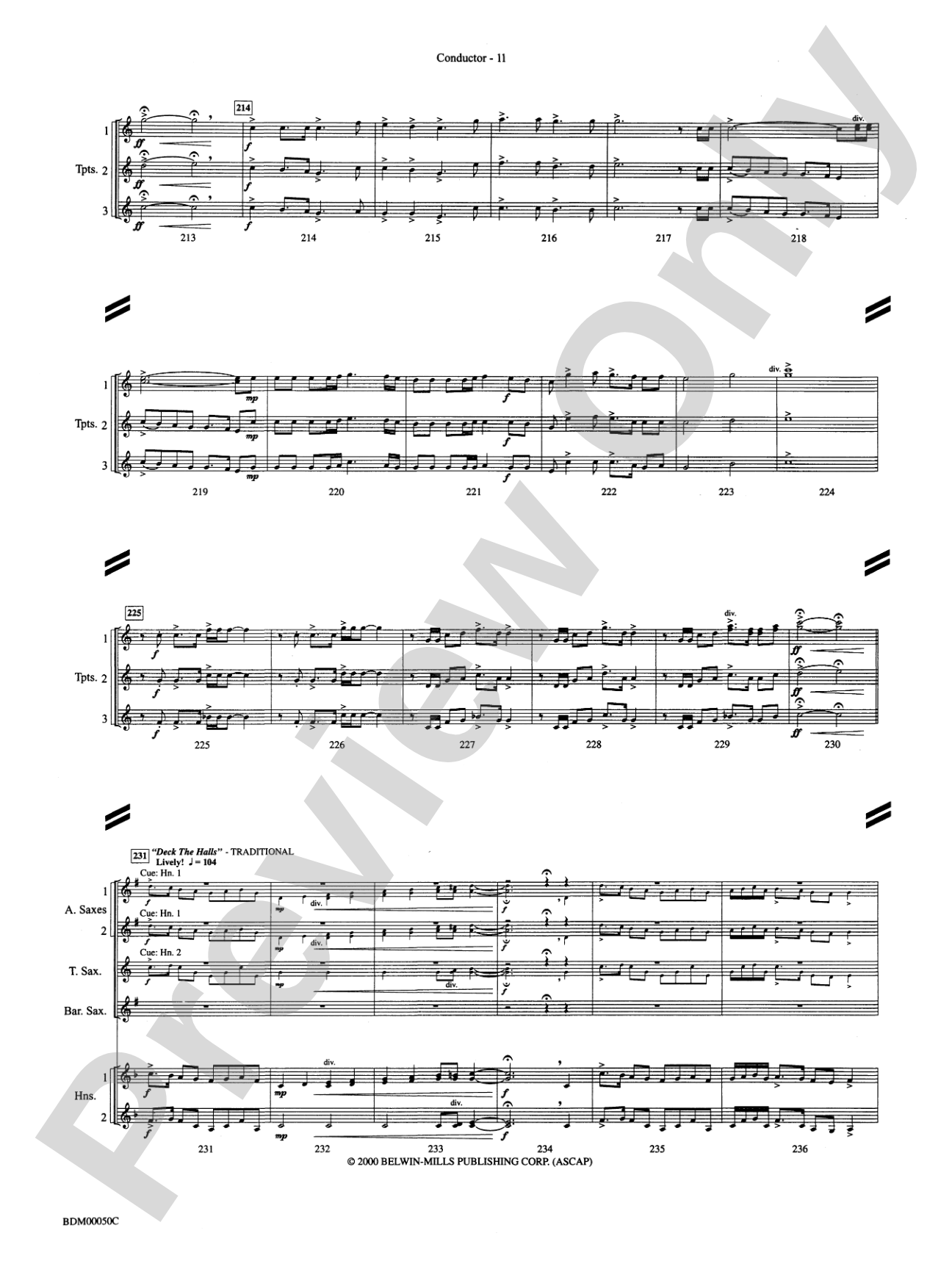Christmas in the Round: Concert Band Conductor Score & Parts