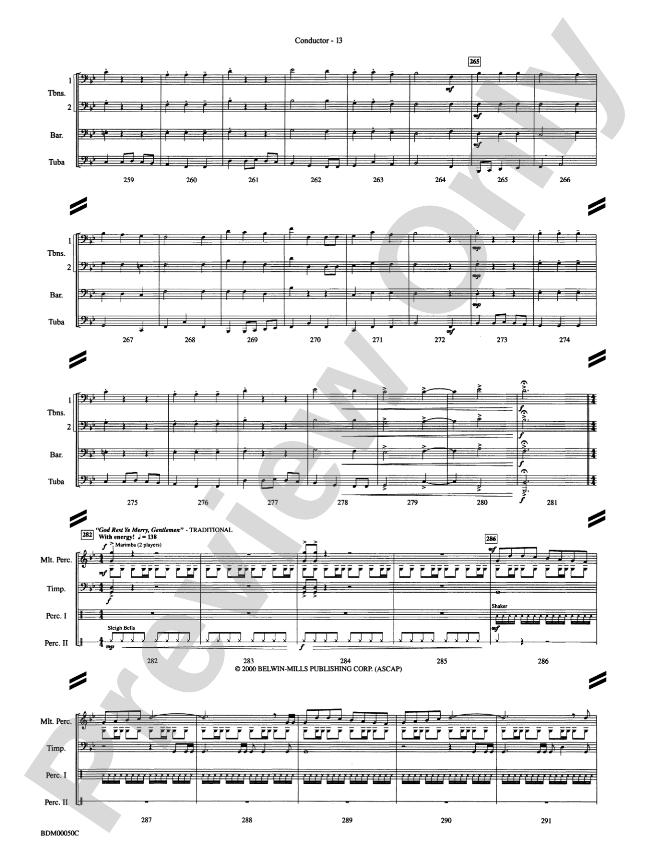 Christmas in the Round: Concert Band Conductor Score & Parts