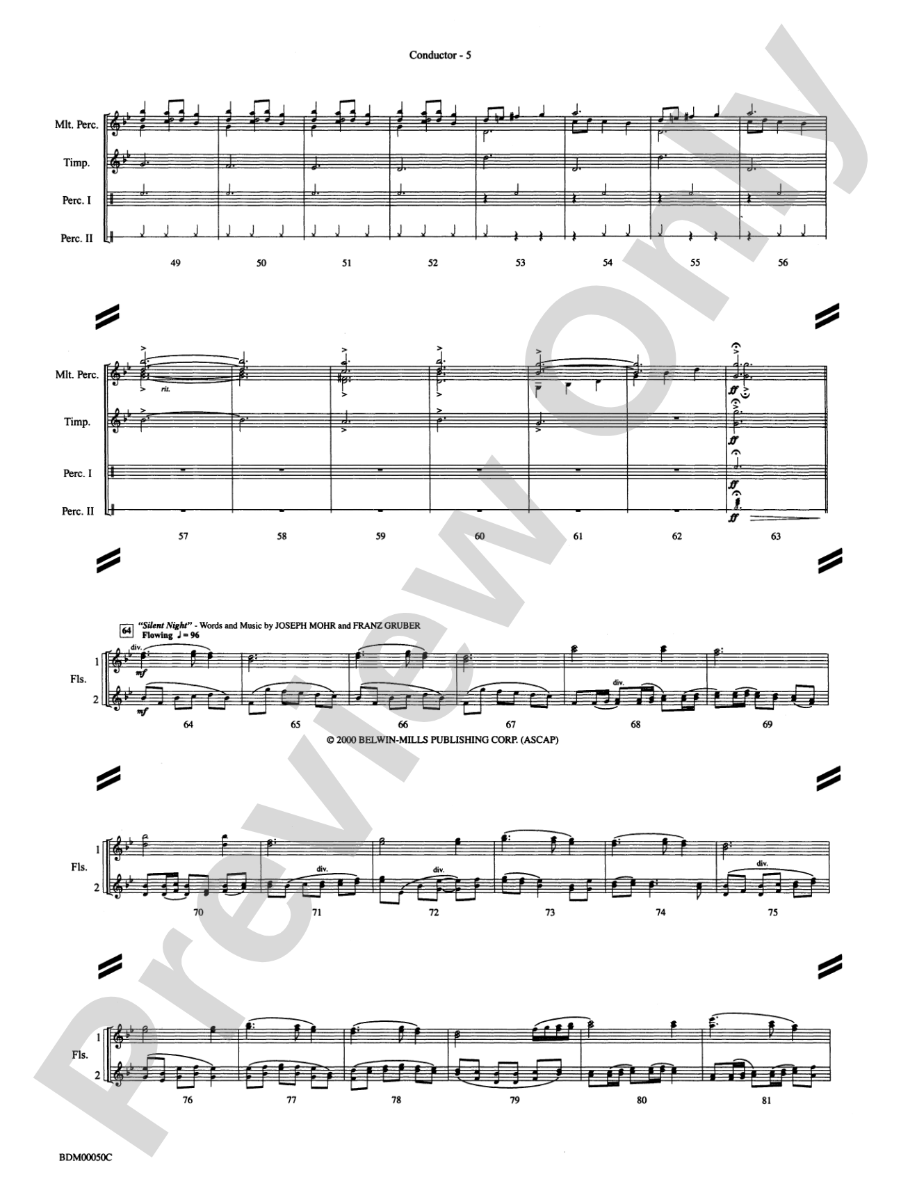 Christmas in the Round: Concert Band Conductor Score & Parts