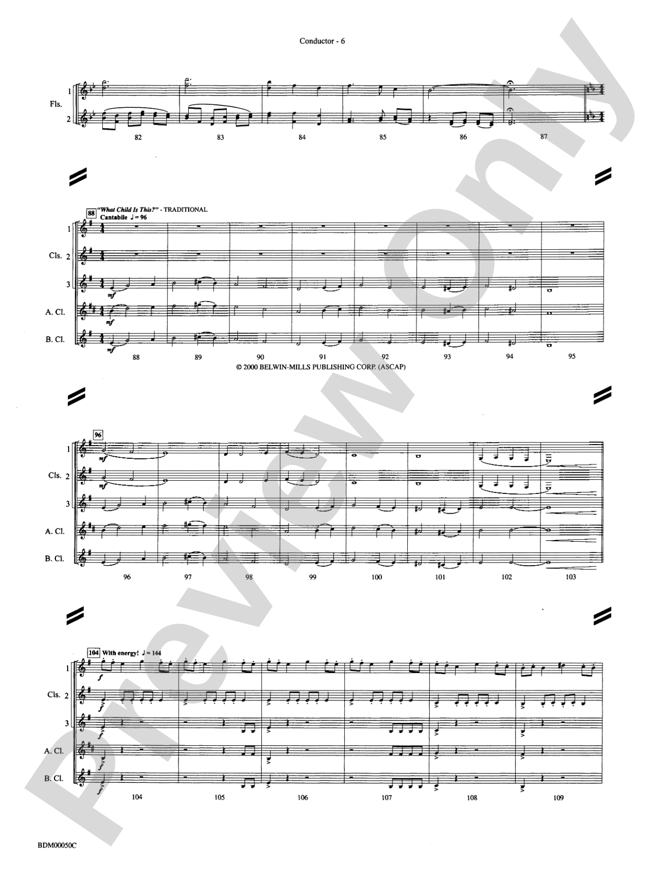 Christmas in the Round: Concert Band Conductor Score & Parts
