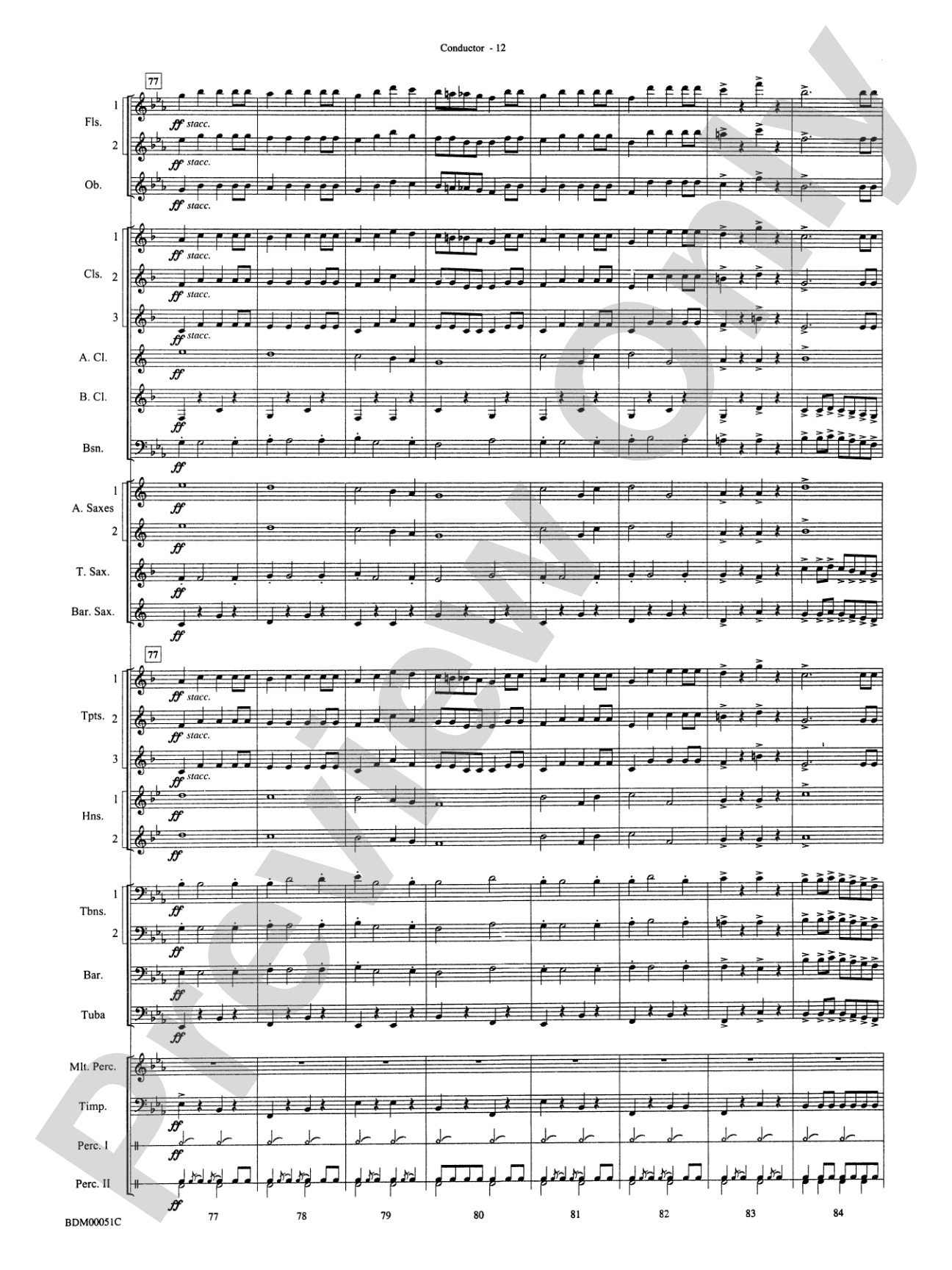 Parade of the Wooden Soldiers: Concert Band Conductor Score & Parts
