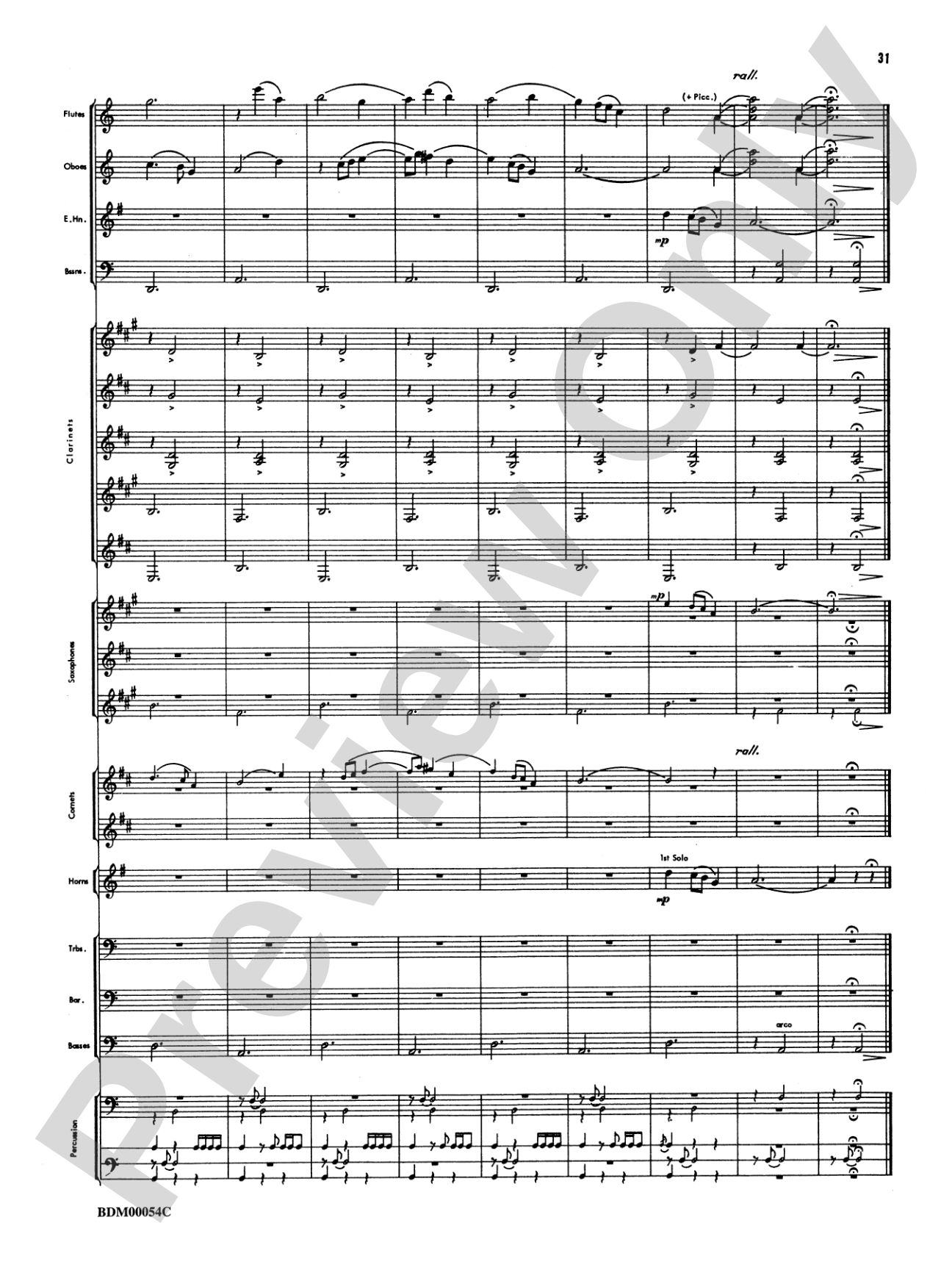 Symphonic Suite: Concert Band Conductor Score & Parts