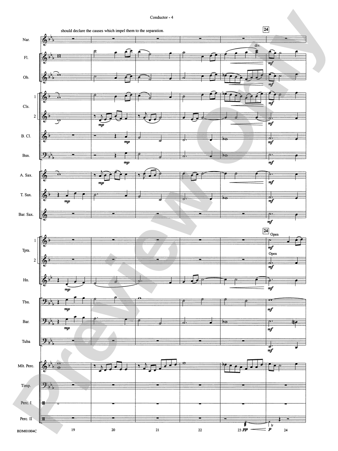 A Jefferson Portrait: Concert Band Conductor Score & Parts