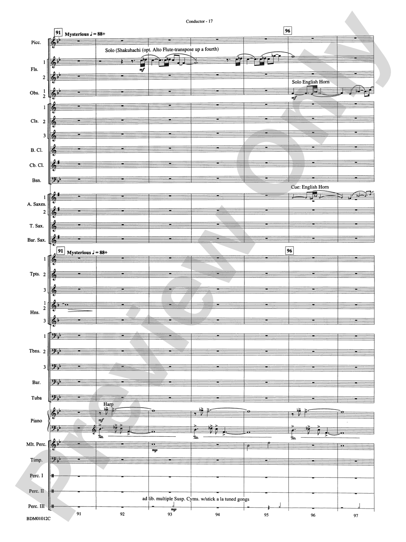 Inchon: Concert Band Conductor Score & Parts