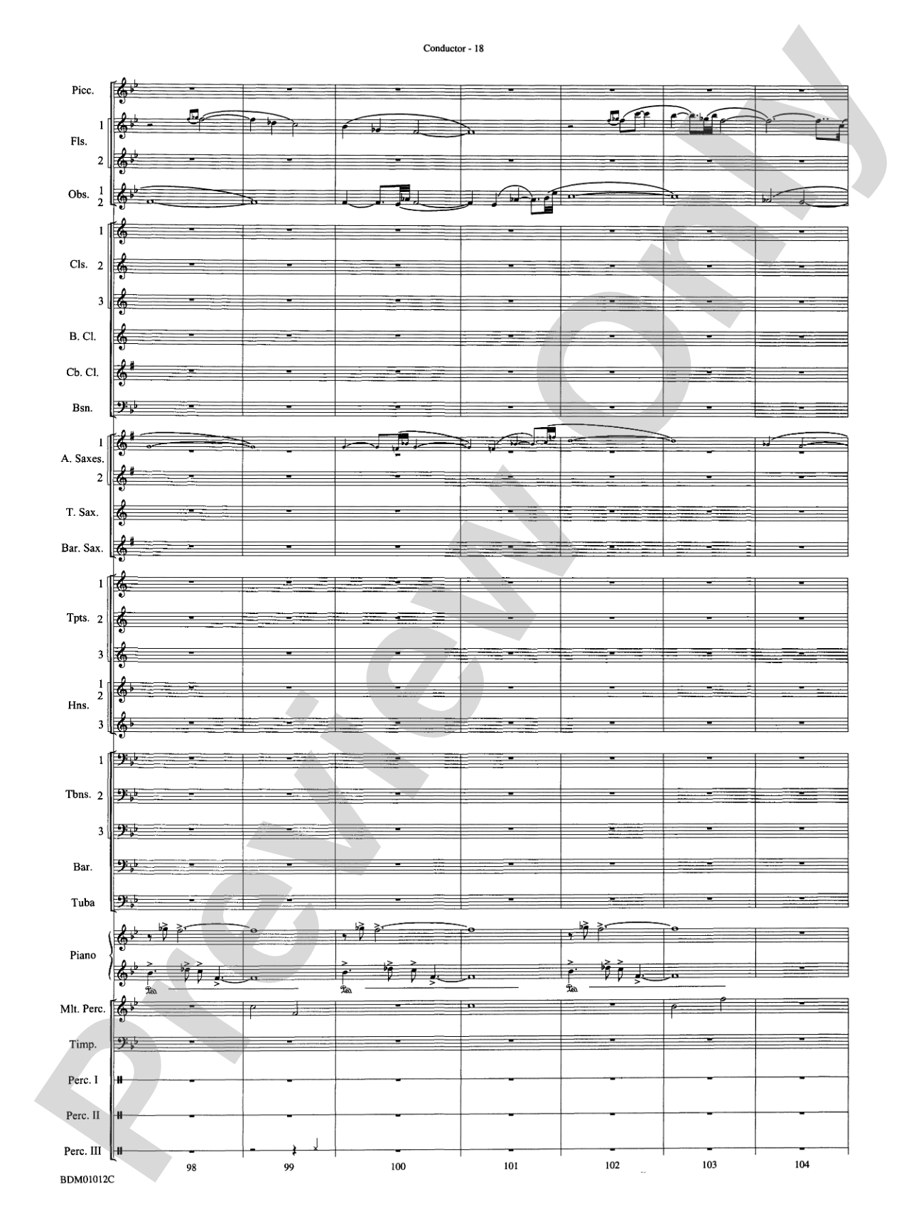 Inchon: Concert Band Conductor Score & Parts