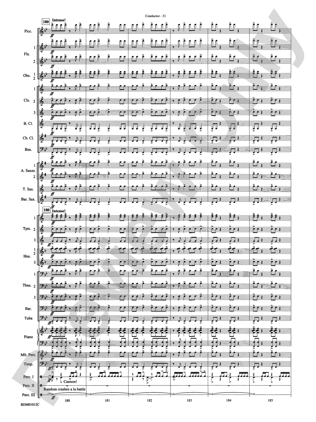 Inchon: Concert Band Conductor Score & Parts