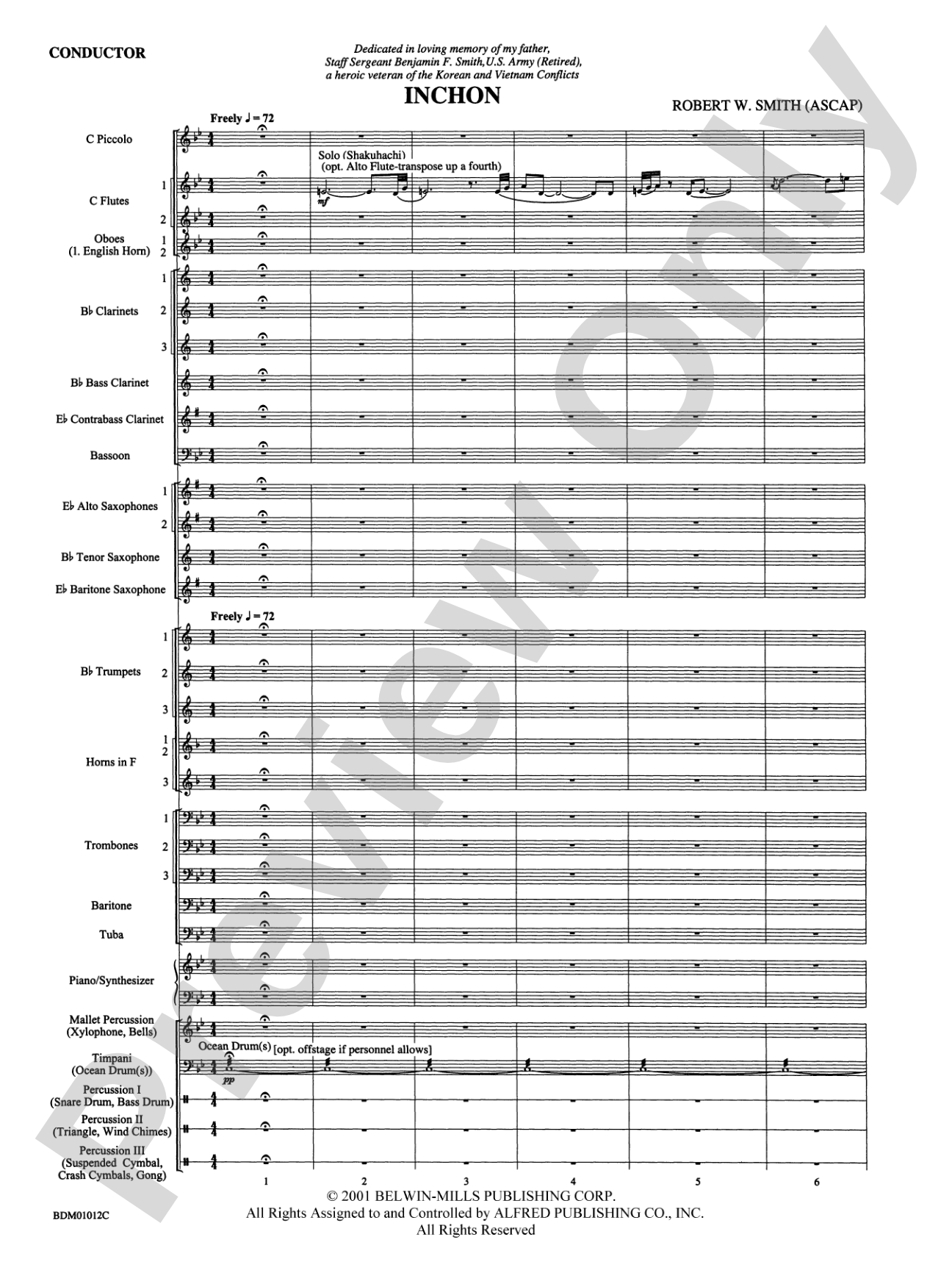 Inchon: Concert Band Conductor Score & Parts