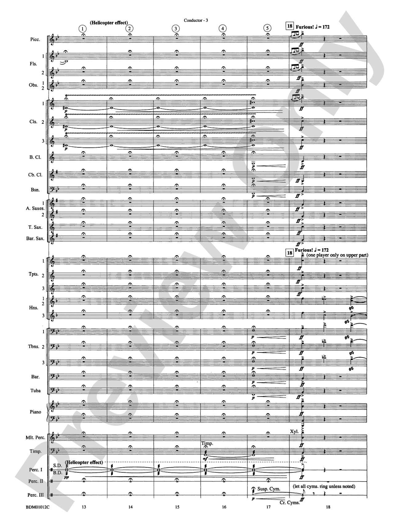 Inchon: Concert Band Conductor Score & Parts