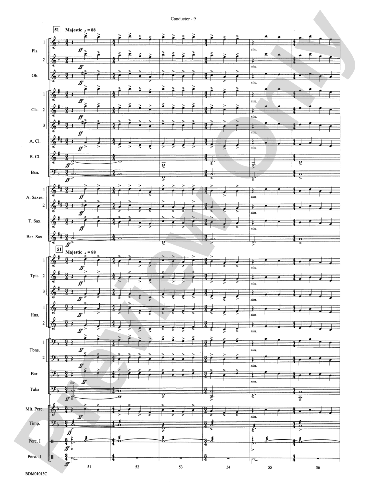 Finale from The Firebird Suite: Concert Band Conductor Score & Parts