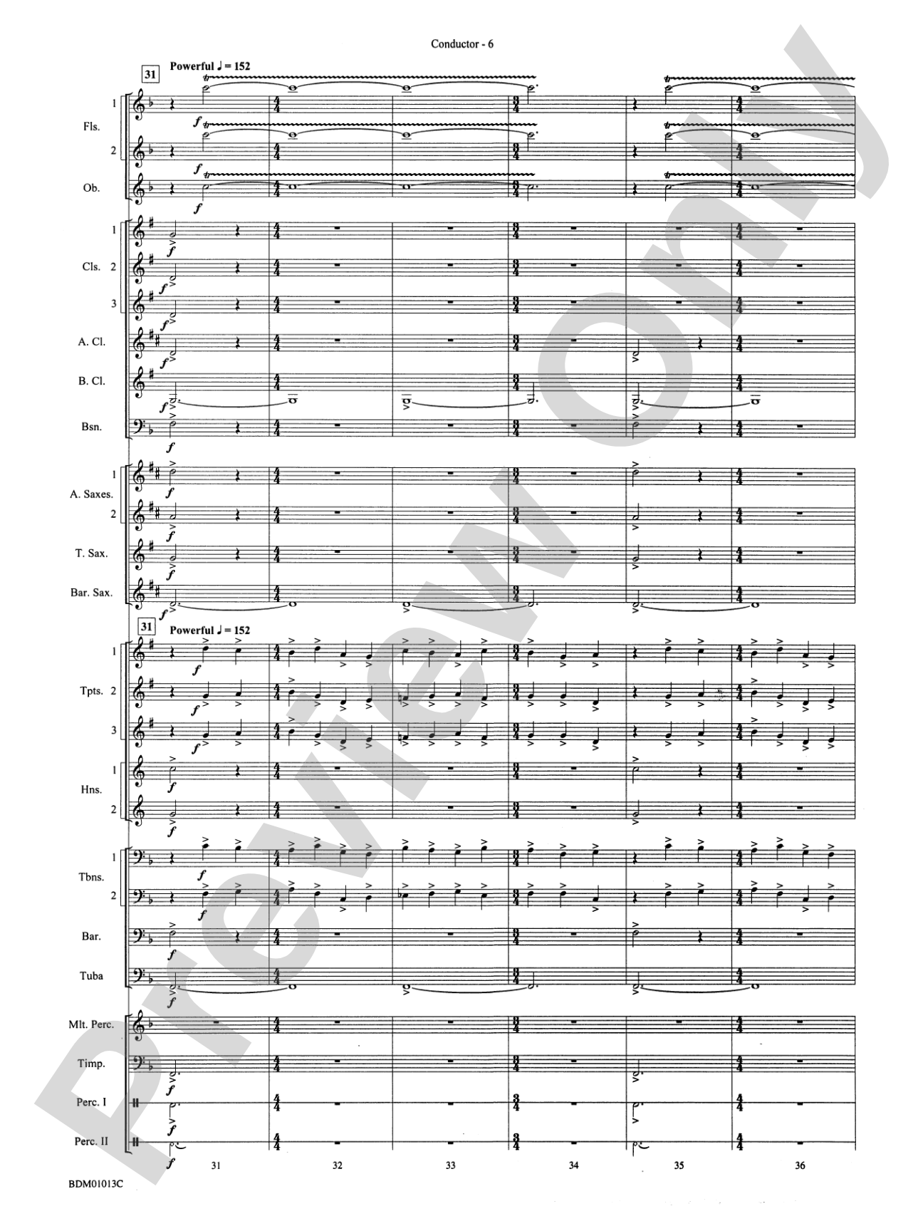 Finale from The Firebird Suite: Concert Band Conductor Score & Parts