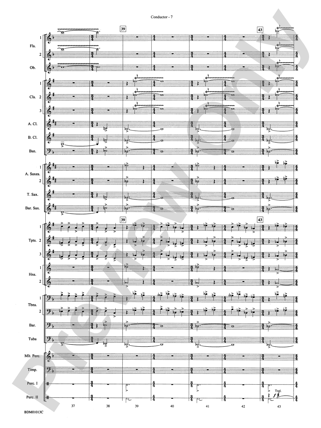 Finale from The Firebird Suite: Concert Band Conductor Score & Parts