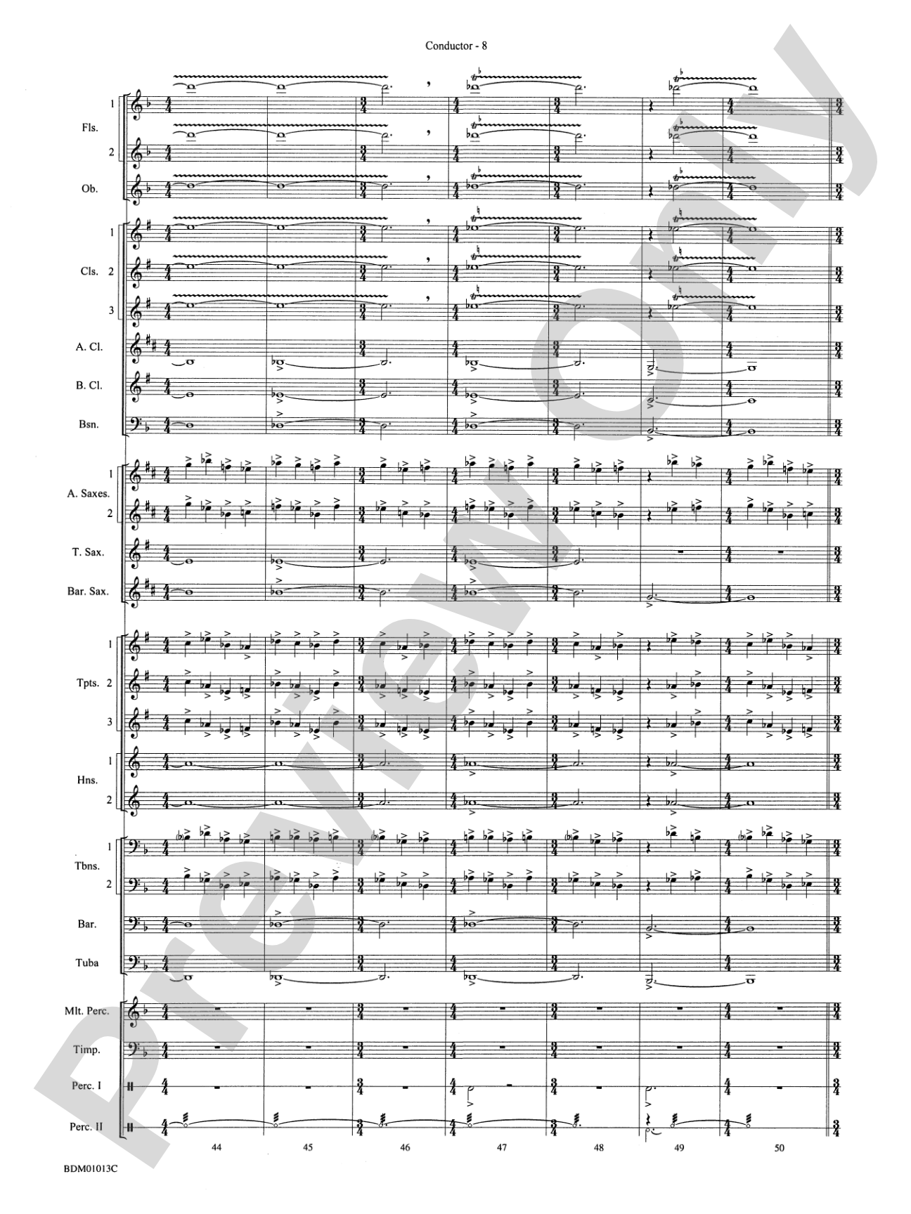 Finale from The Firebird Suite: Concert Band Conductor Score & Parts