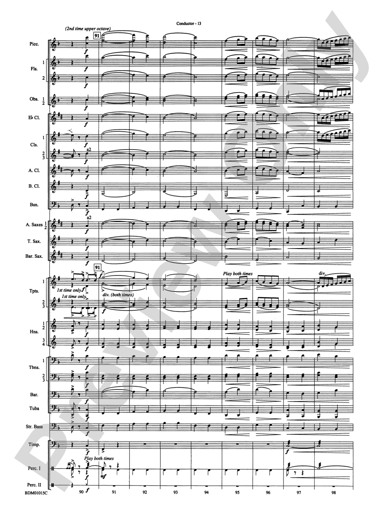 Brighton Beach (Concert March): Concert Band Conductor Score & Parts