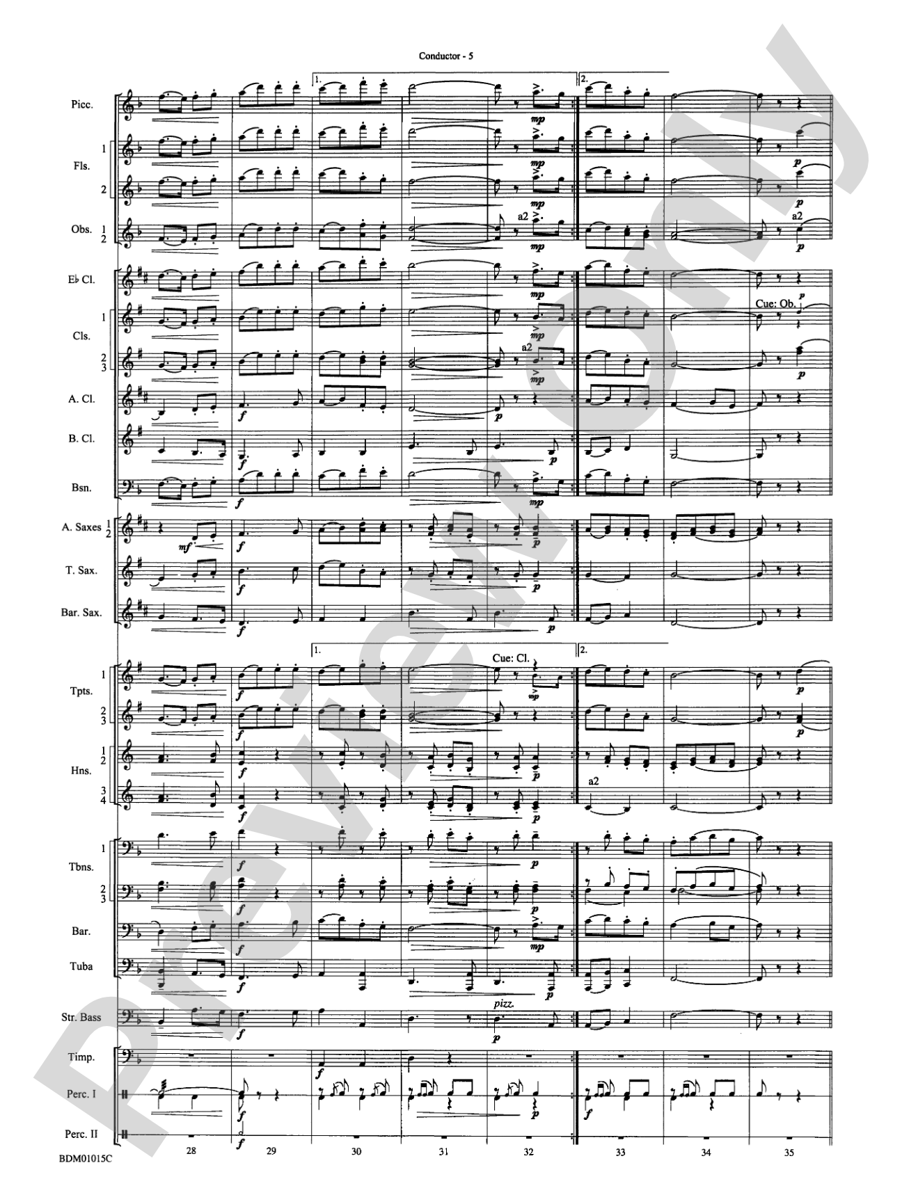 Brighton Beach (Concert March): Concert Band Conductor Score & Parts