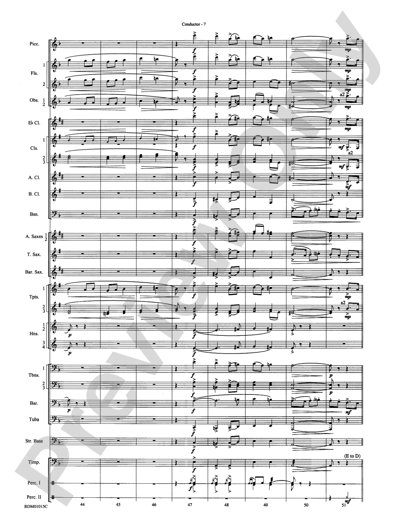 Brighton Beach (Concert March): Concert Band Conductor Score & Parts