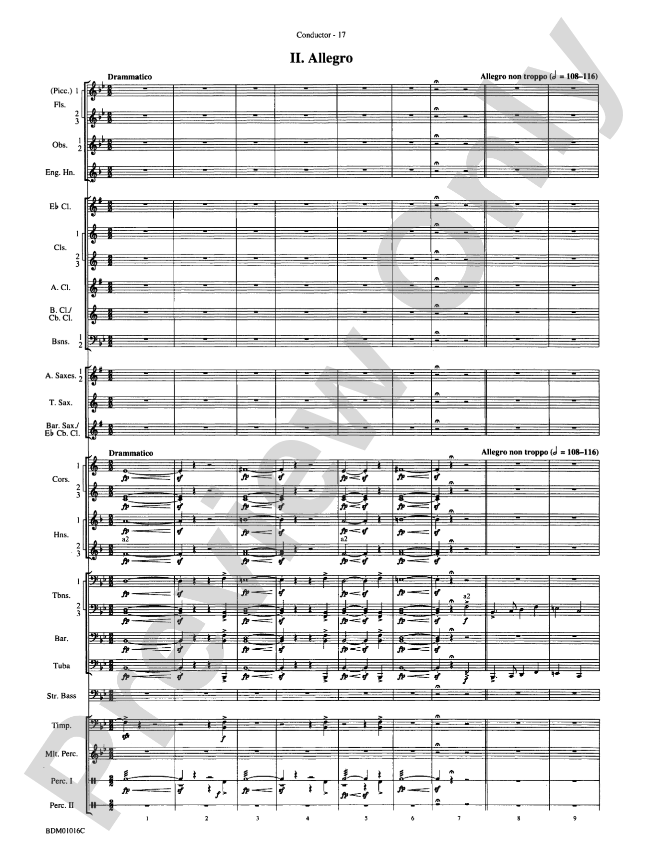 Fanfare and Allegro: Concert Band Conductor Score & Parts