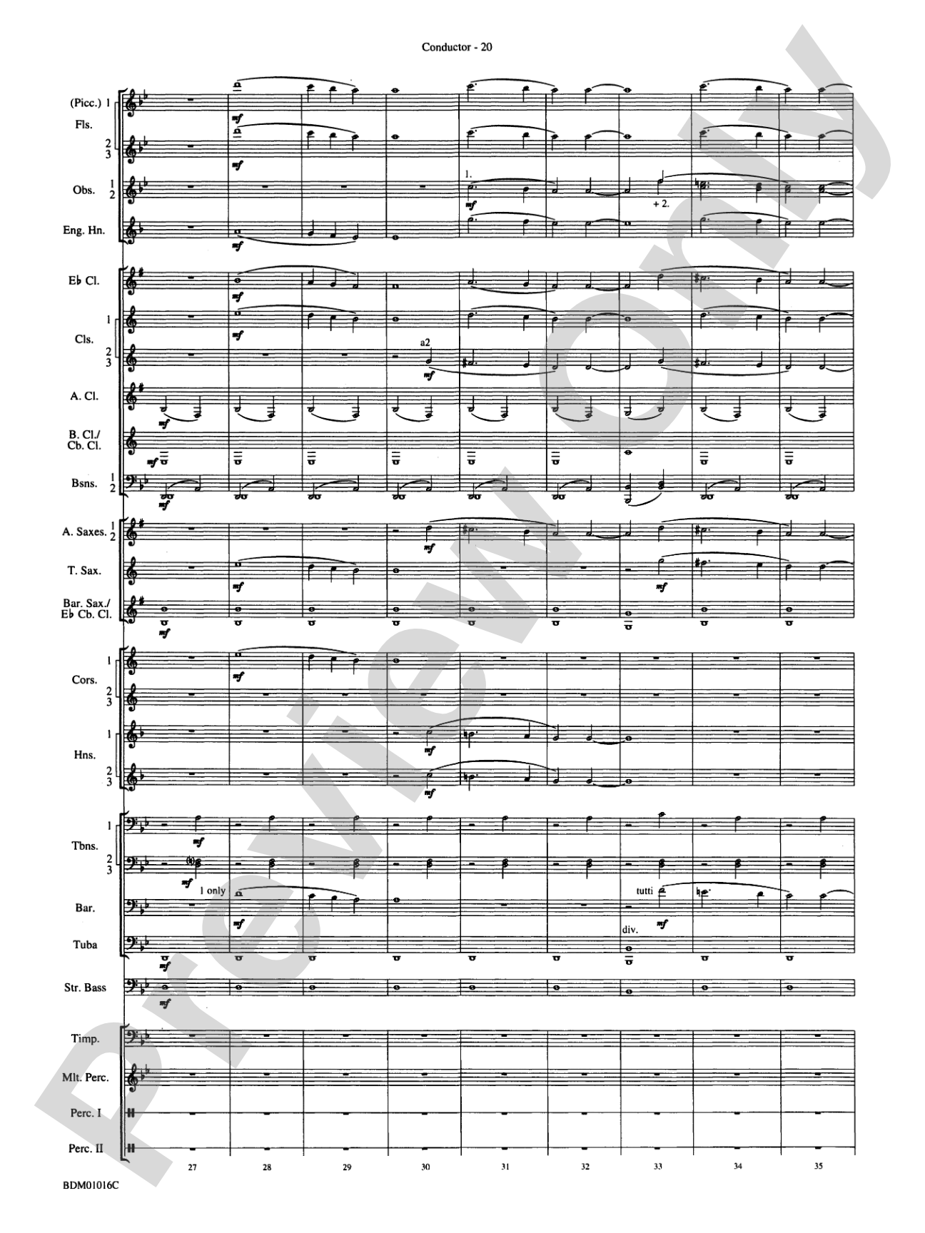 Fanfare and Allegro: Concert Band Conductor Score & Parts