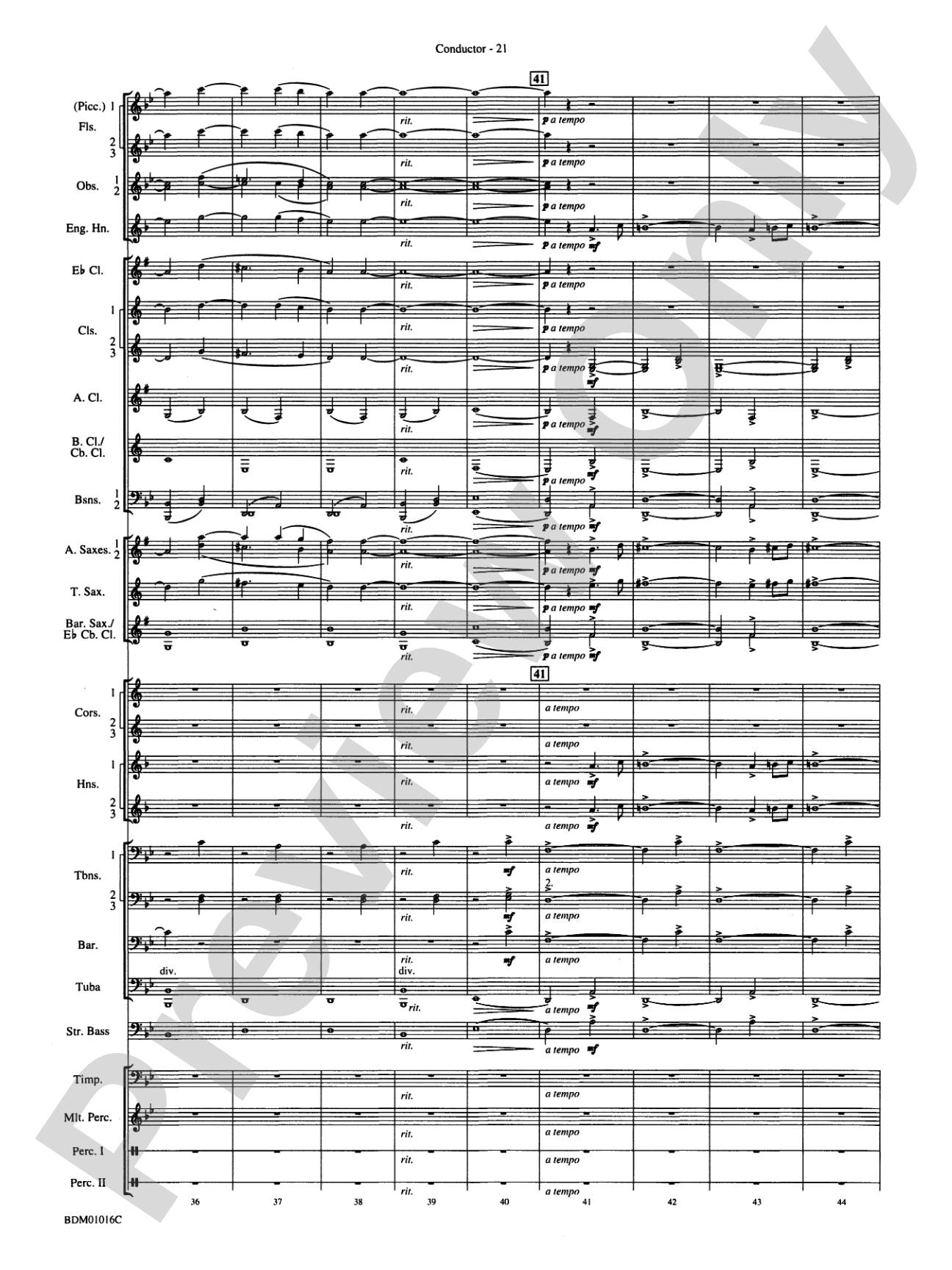 Fanfare and Allegro: Concert Band Conductor Score & Parts