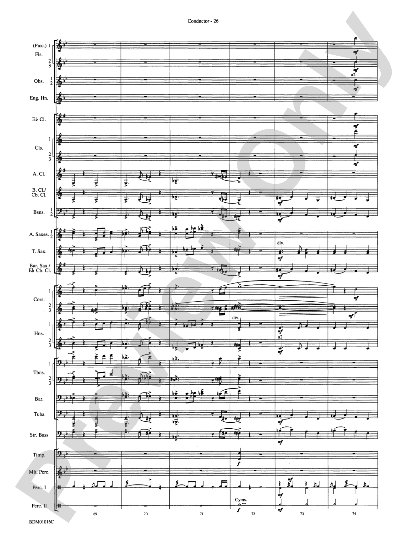 Fanfare and Allegro: Concert Band Conductor Score & Parts