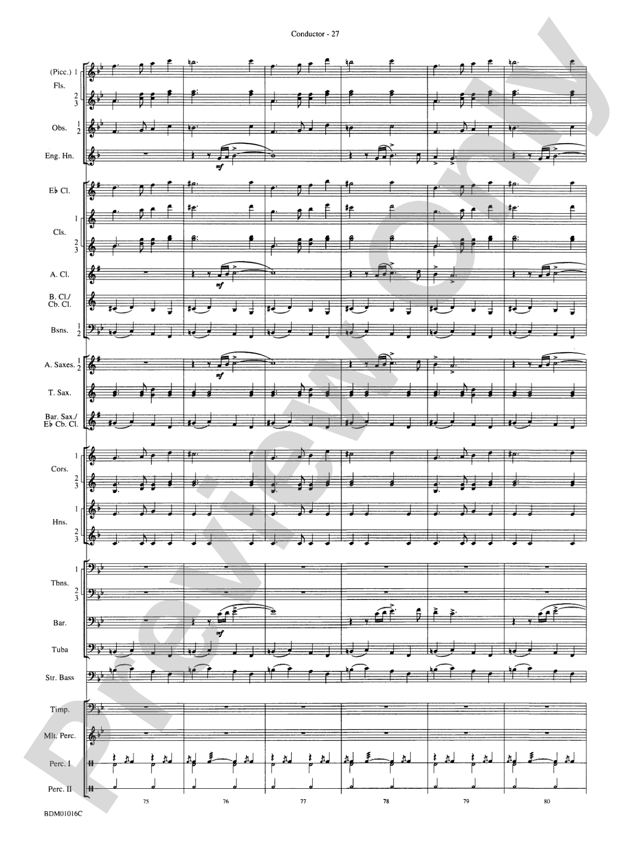 Fanfare and Allegro: Concert Band Conductor Score & Parts