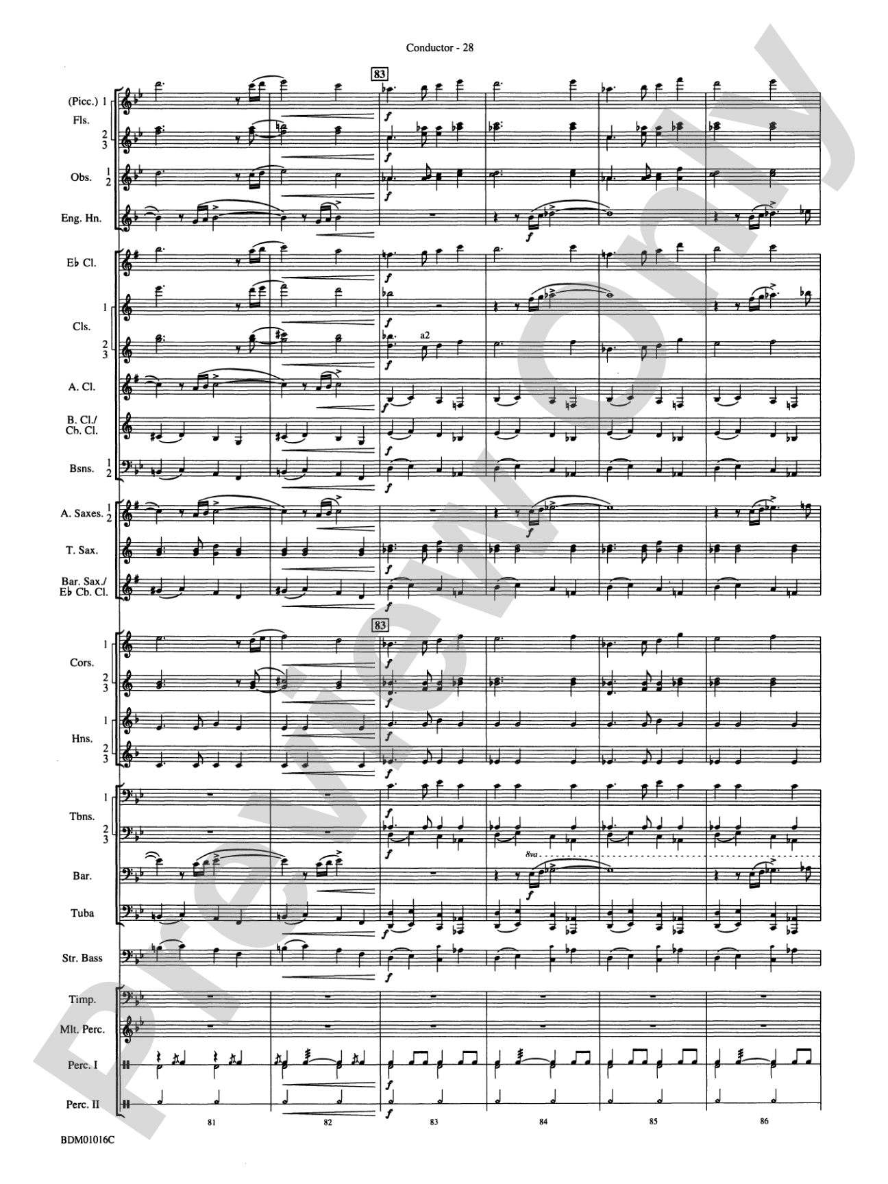 Fanfare and Allegro: Concert Band Conductor Score & Parts