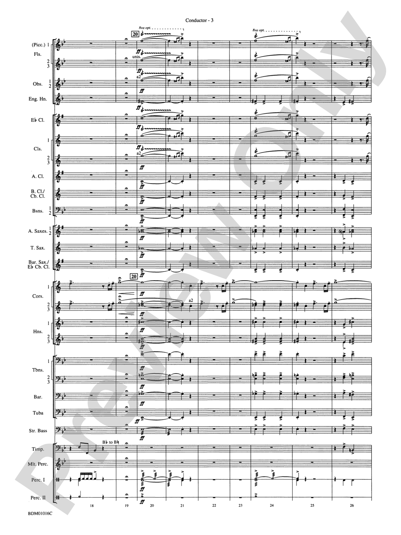 Fanfare and Allegro: Concert Band Conductor Score & Parts