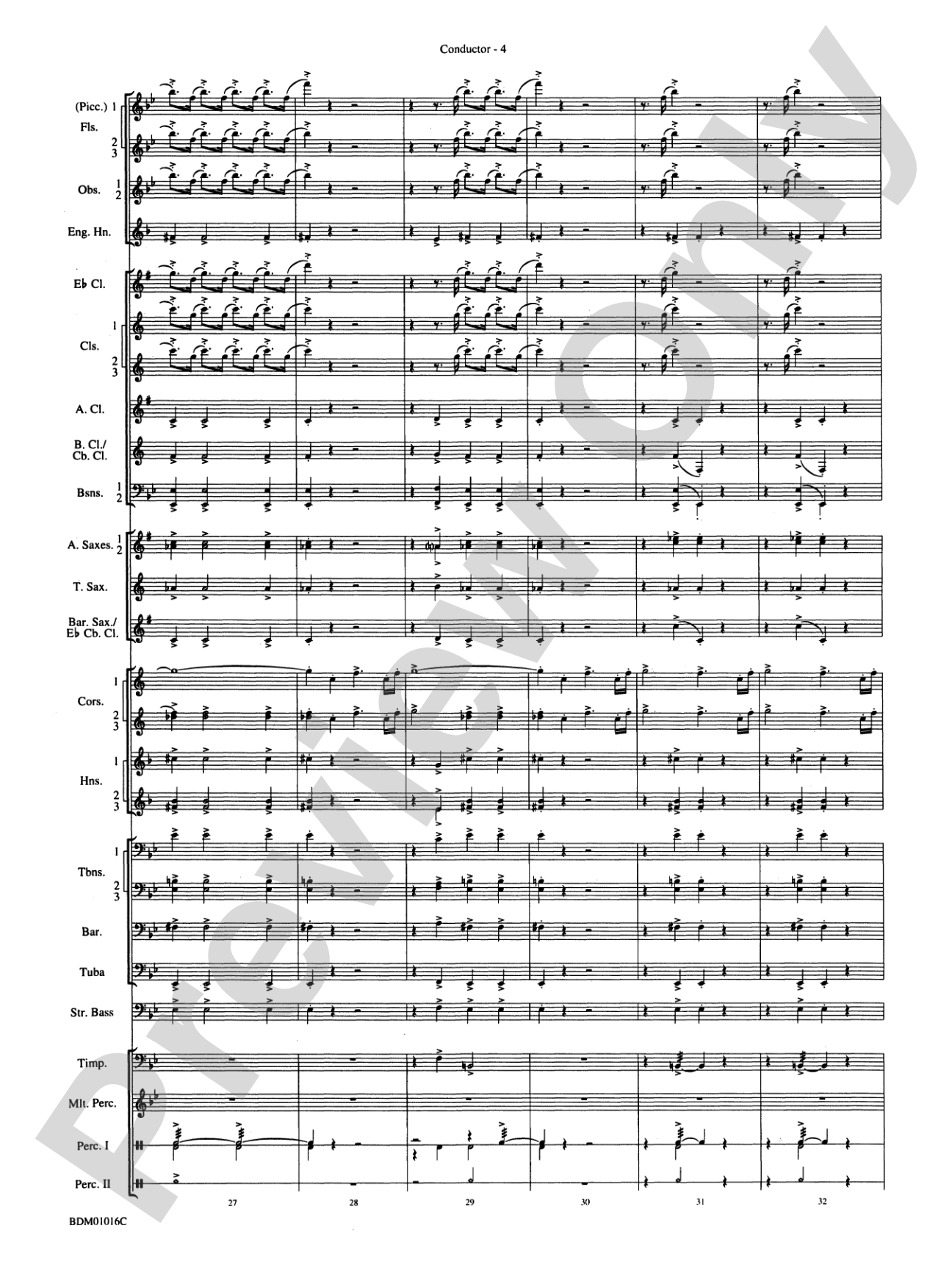 Fanfare and Allegro: Concert Band Conductor Score & Parts