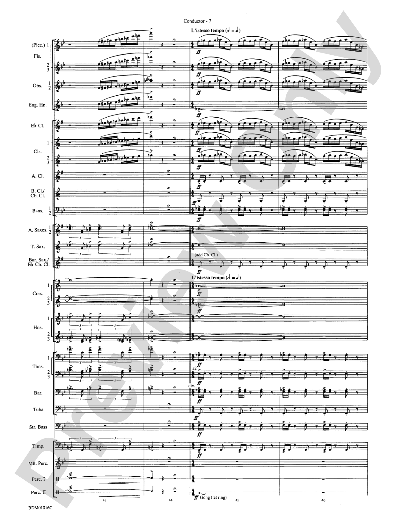 Fanfare and Allegro: Concert Band Conductor Score & Parts