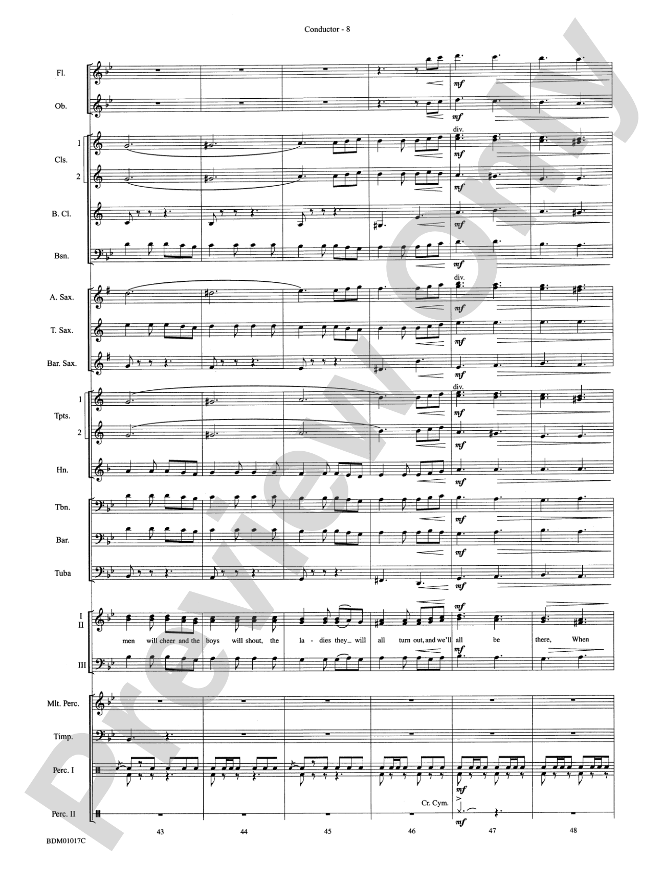 An American Celebration (for Band and Choir): Concert Band Conductor Score & Parts