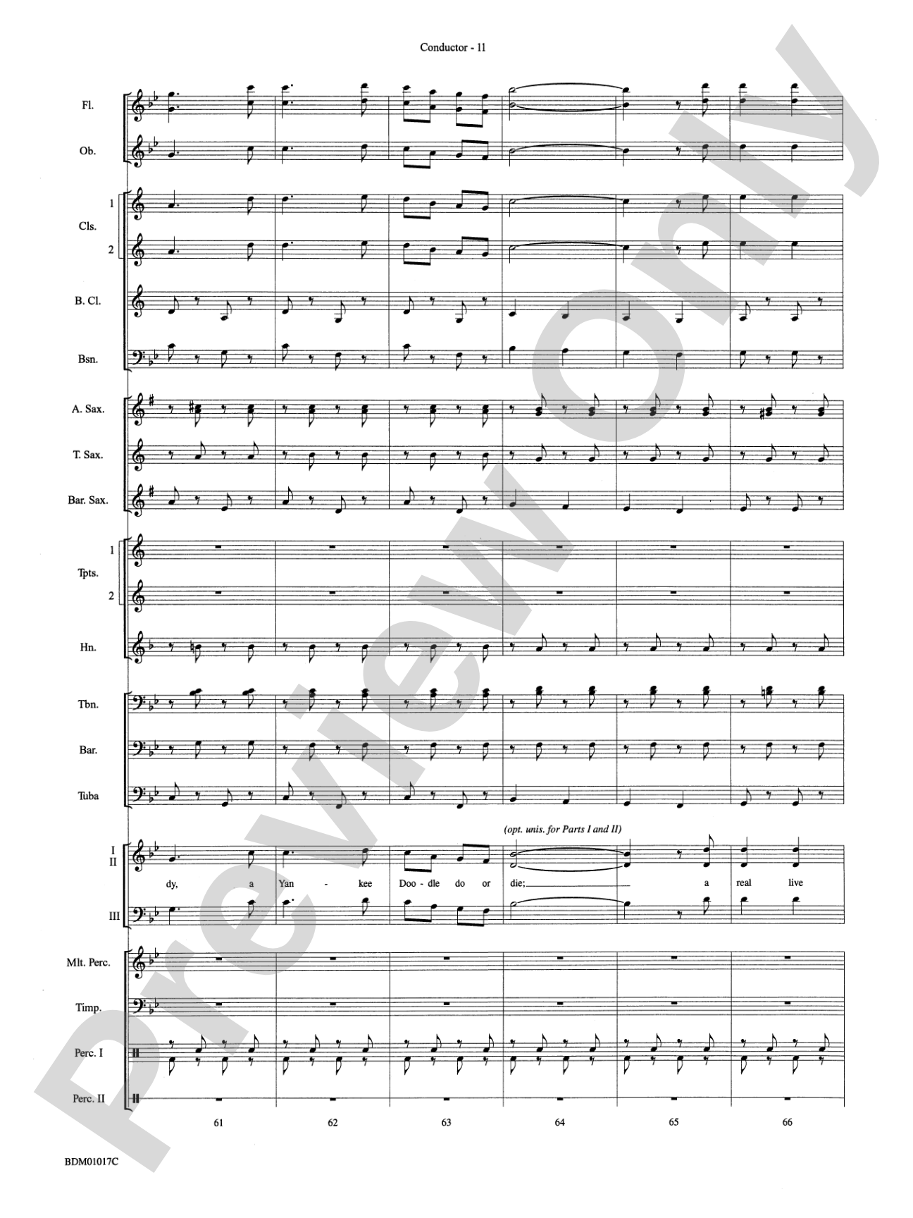 An American Celebration (for Band and Choir): Concert Band Conductor Score & Parts