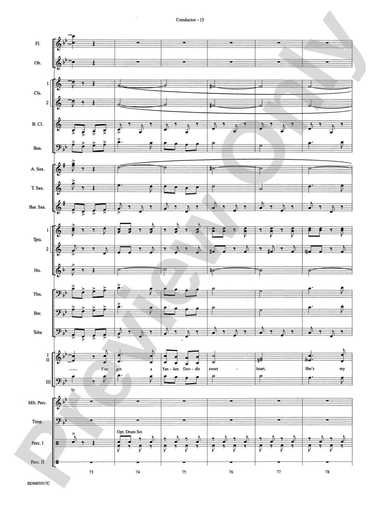 An American Celebration (for Band and Choir): Concert Band Conductor Score & Parts