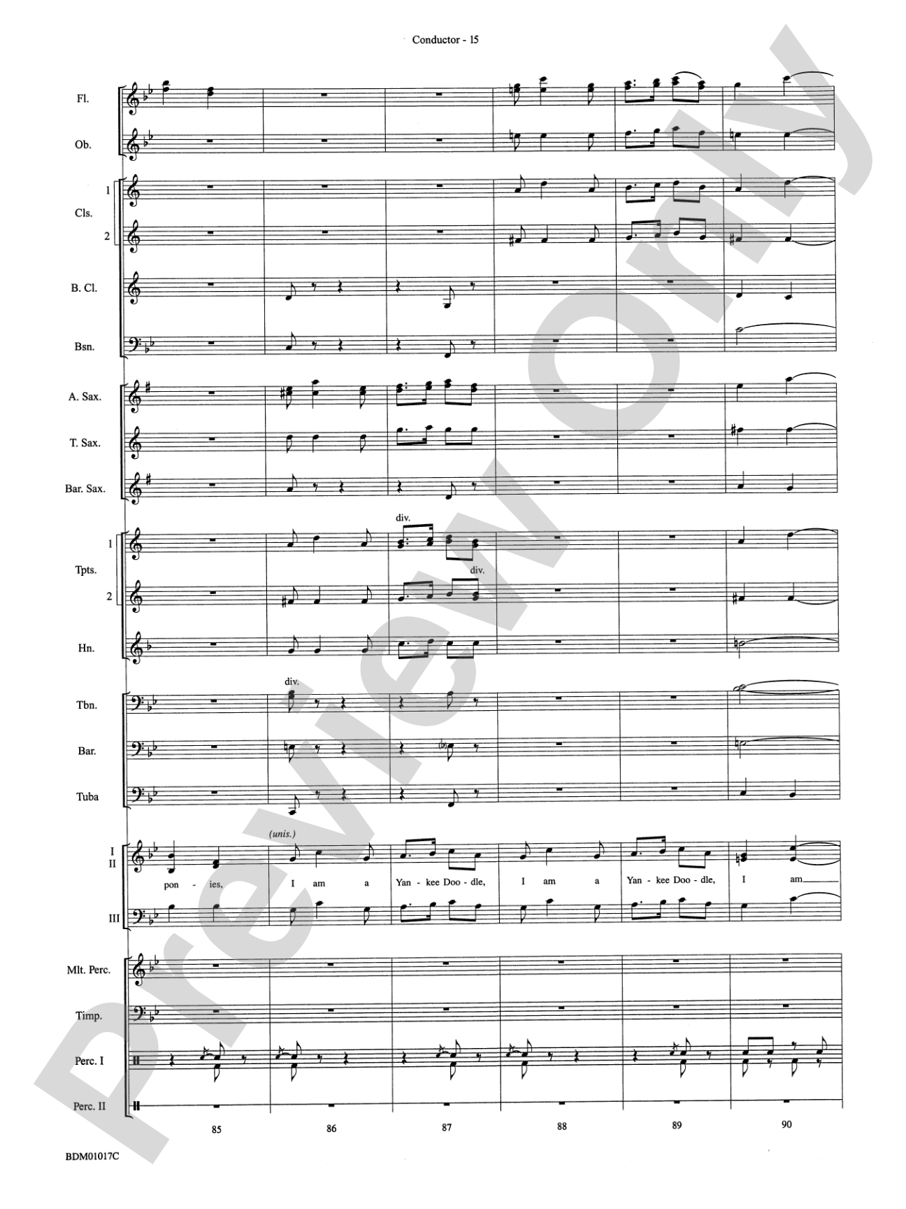 An American Celebration (for Band and Choir): Concert Band Conductor Score & Parts