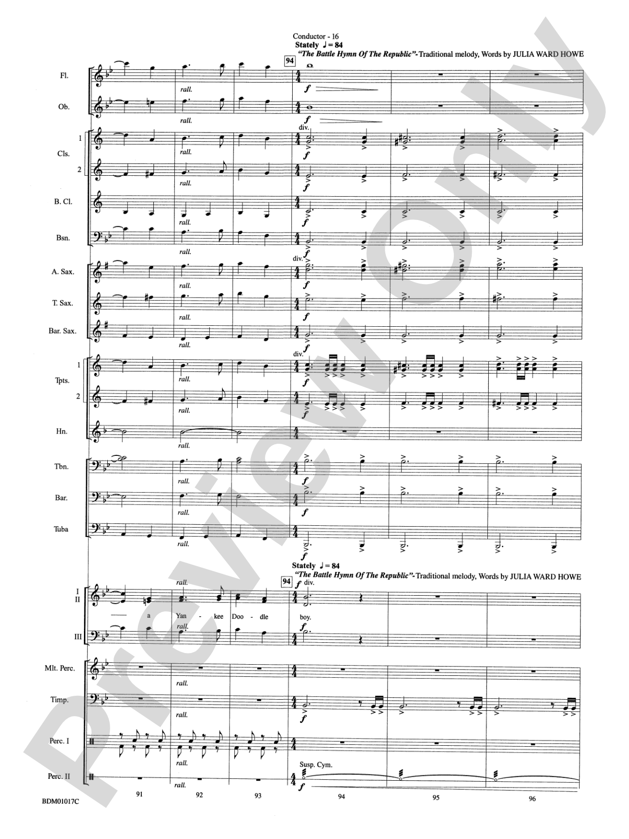 An American Celebration (for Band and Choir): Concert Band Conductor Score & Parts