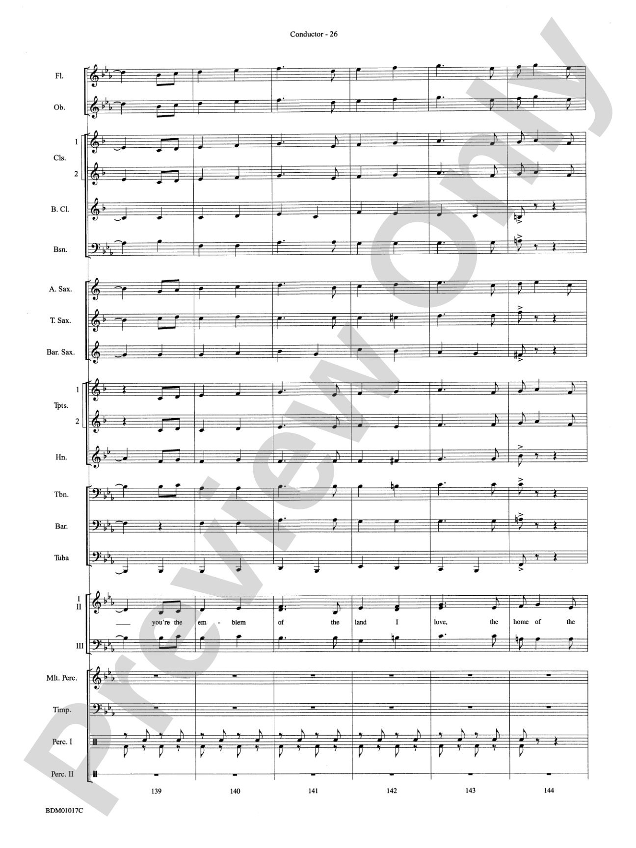 An American Celebration (for Band and Choir): Concert Band Conductor Score & Parts